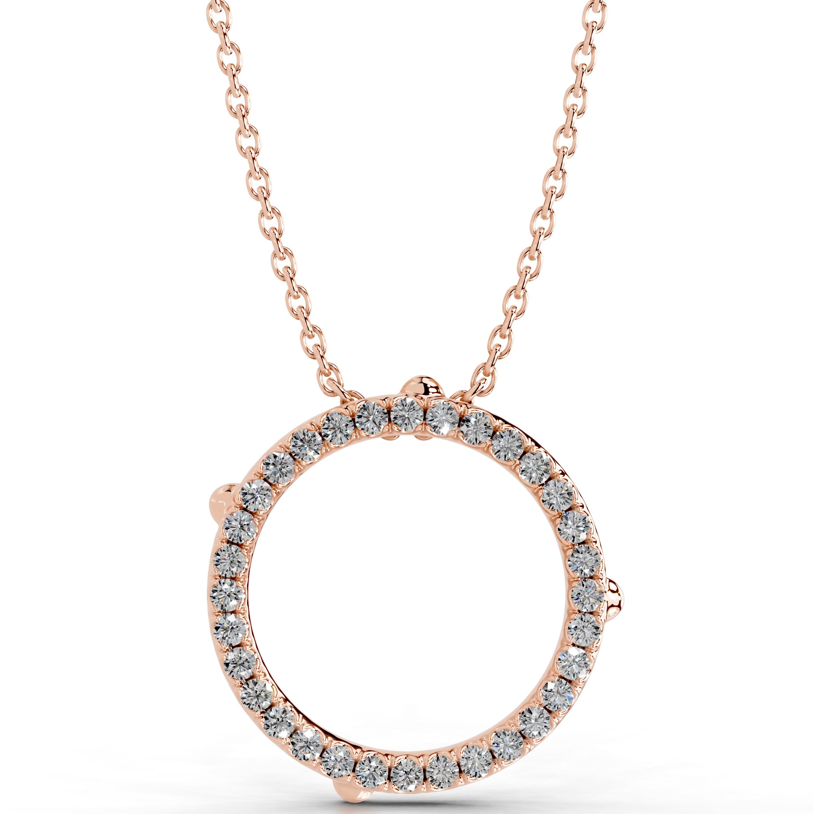 Eternal Love Lab Grown Diamond Necklace - 14K Rose Gold