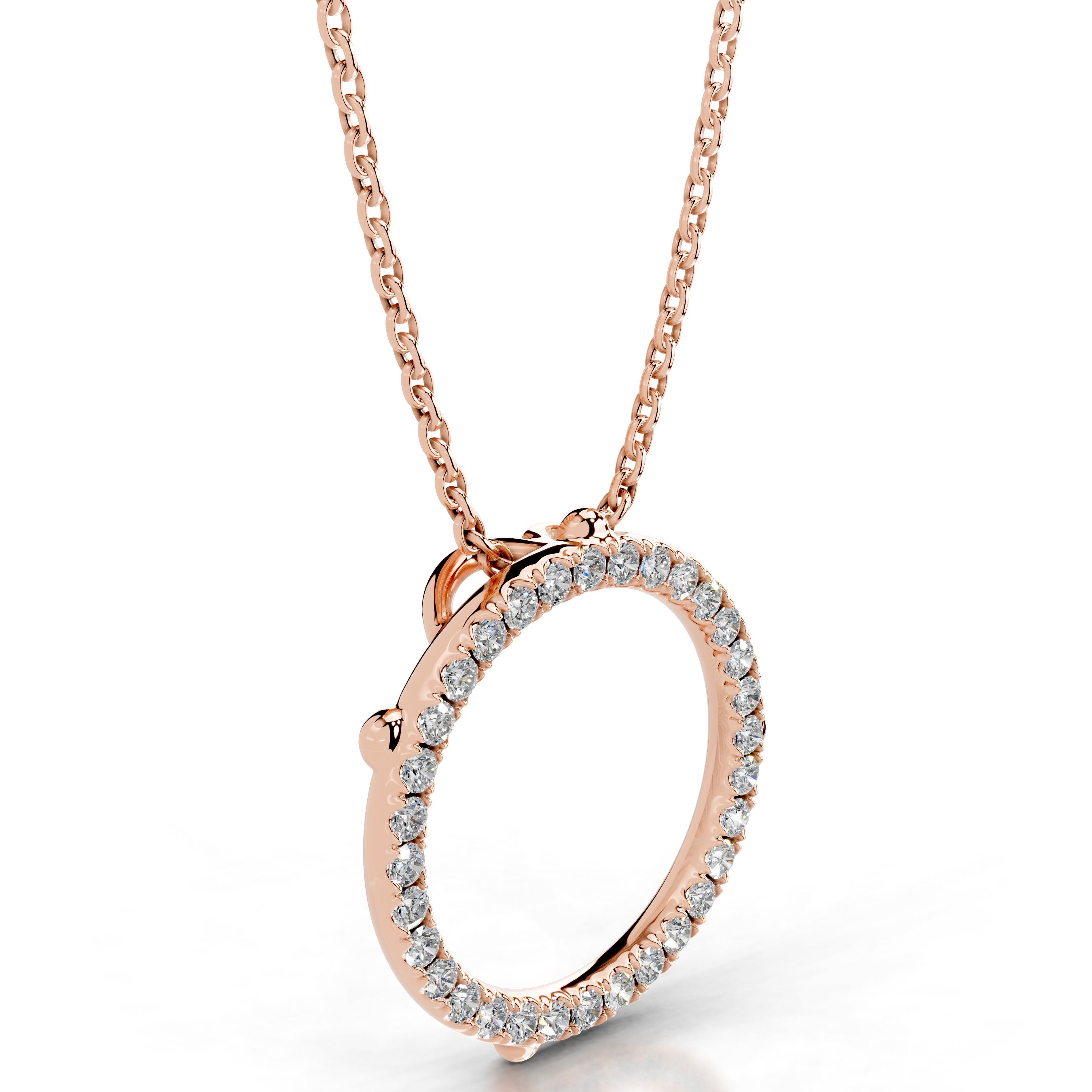 Eternal Love Lab Grown Diamond Necklace - 14K Rose Gold