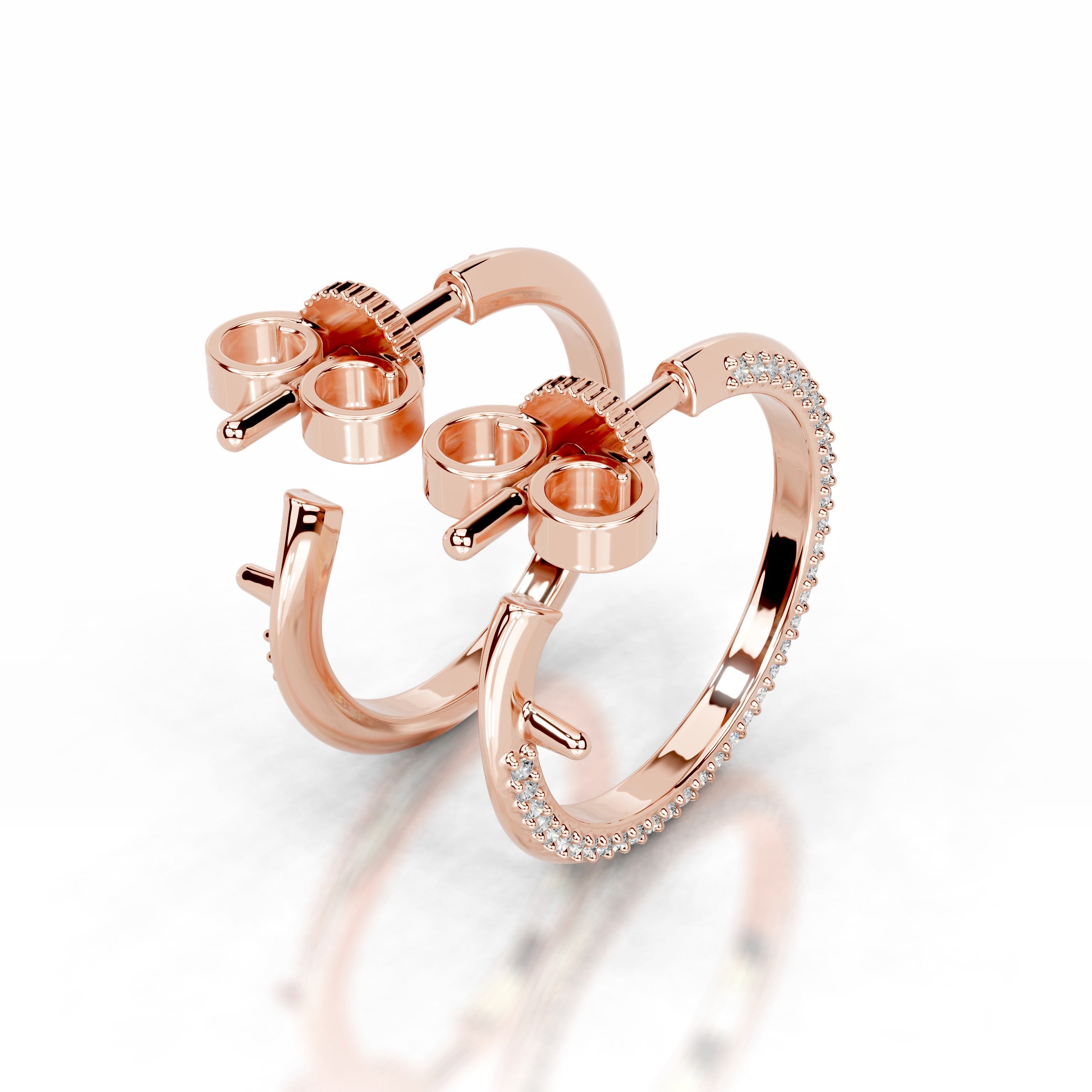 Eternal Love Lab Grown Diamond Earrings - 14K Rose Gold