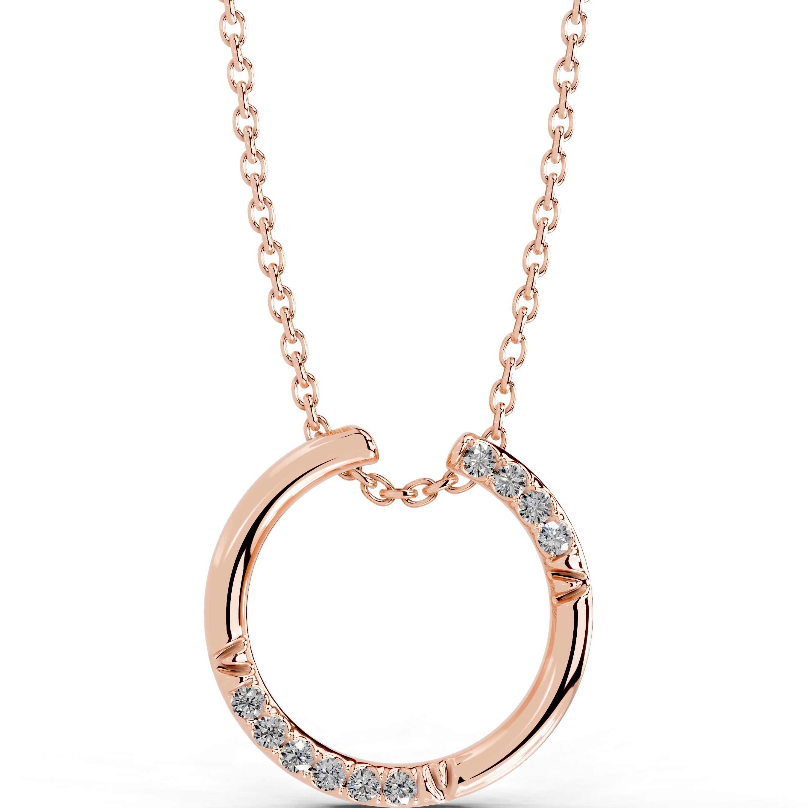 Everlasting Lab Grown Diamond Necklace - 14K Rose Gold