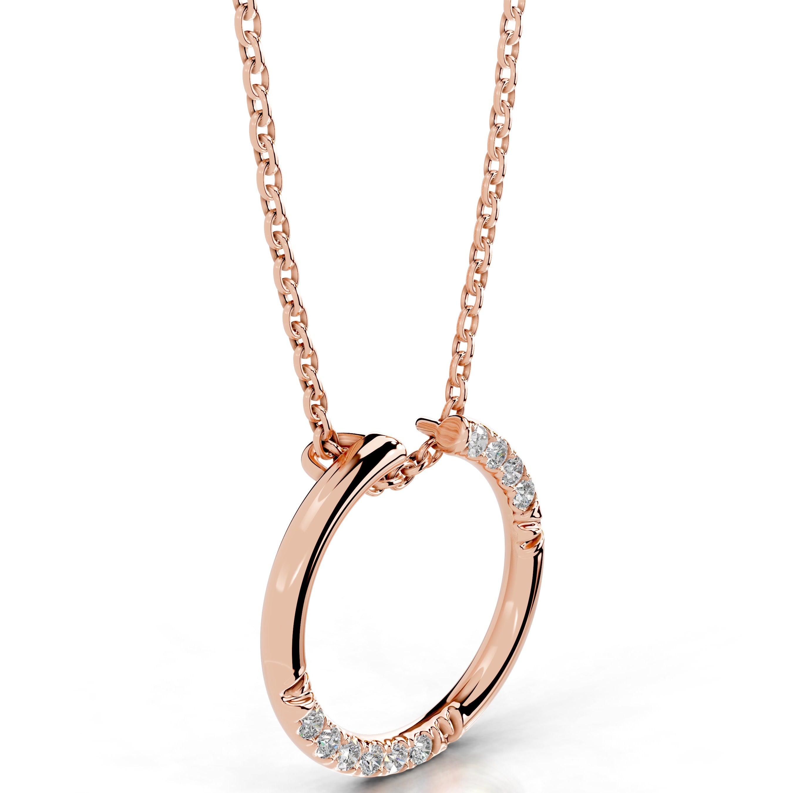 Everlasting Lab Grown Diamond Necklace - 14K Rose Gold