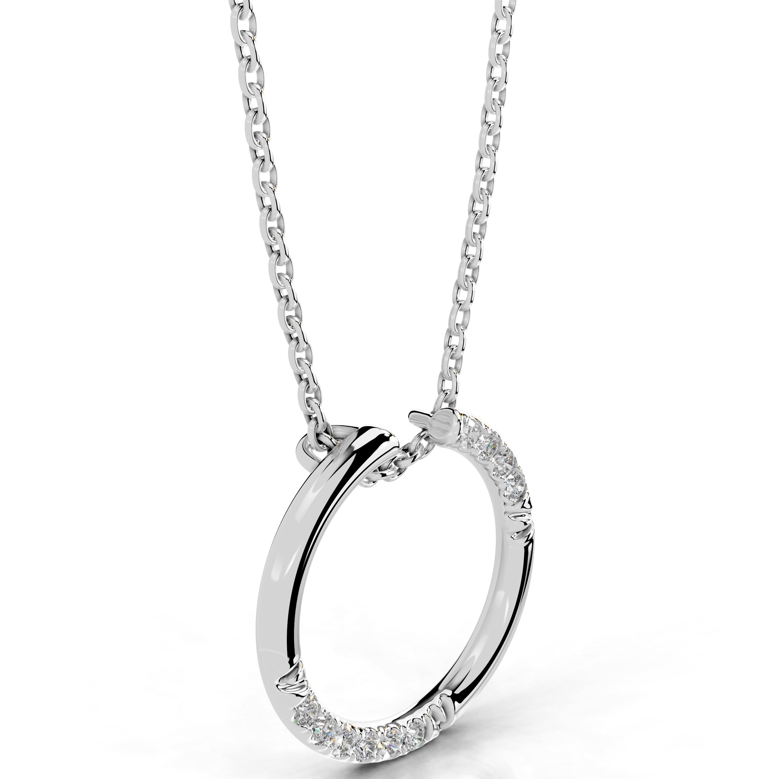 Everlasting Lab Grown Diamond Necklace - 14K White Gold