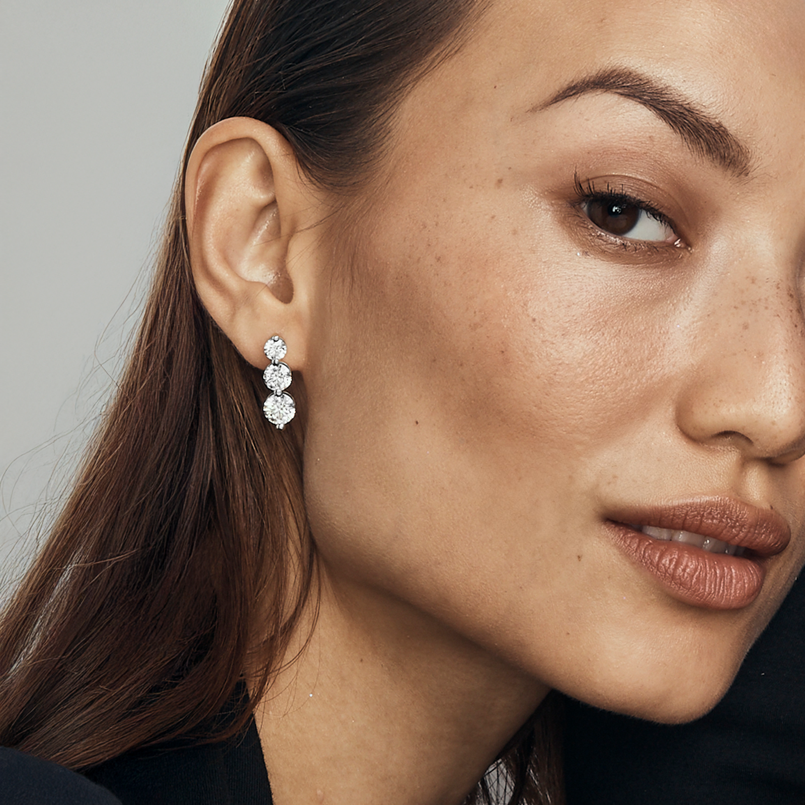 Abigail Lab Grown Diamond Earrings (6 Carat) - 14K White Gold