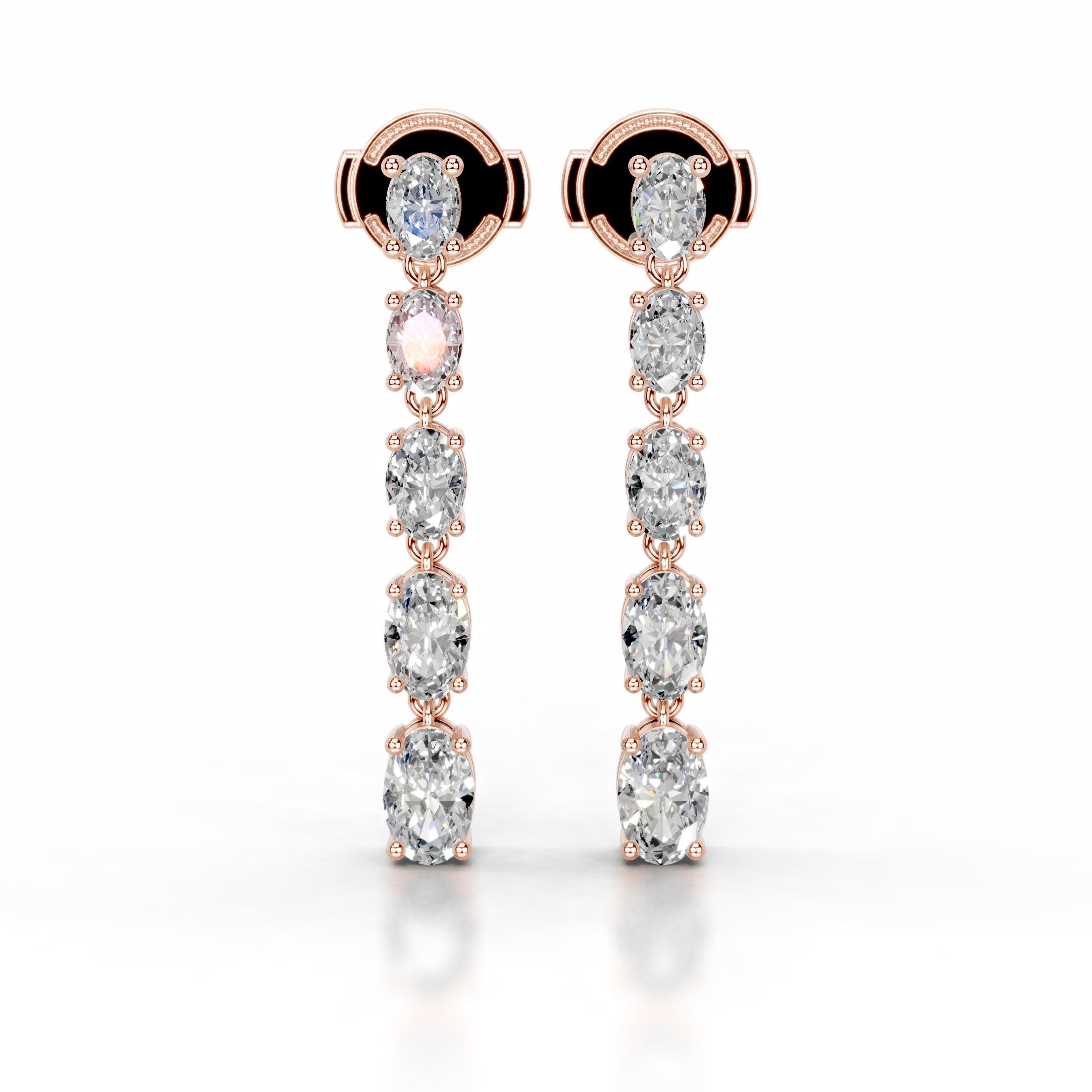 Genevieve Lab Grown Diamond Earrings - 14K Rose Gold