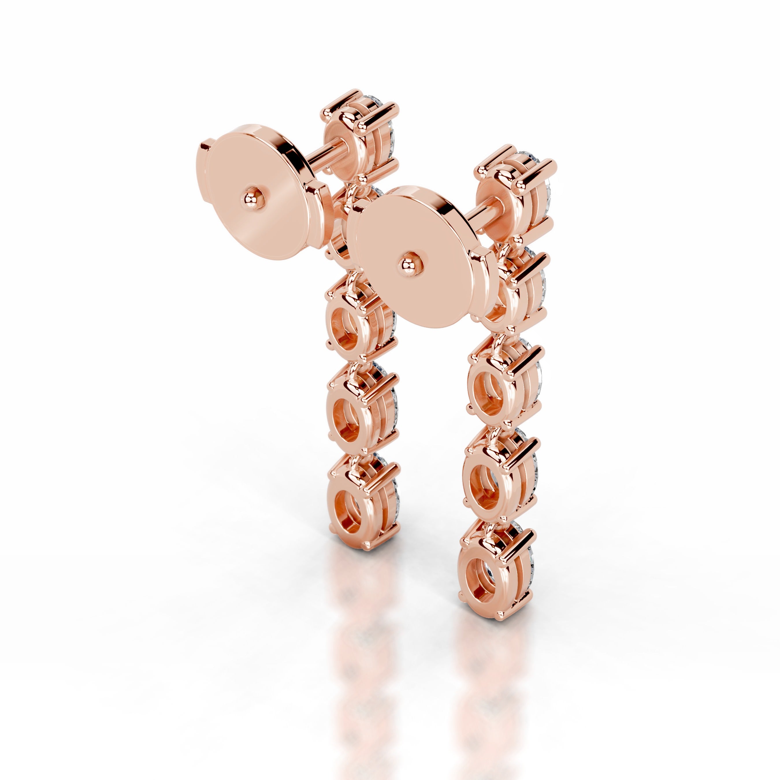 Genevieve Lab Grown Diamond Earrings - 14K Rose Gold