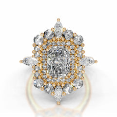 Alberta Lab Grown Diamond Ring - 18K Yellow Gold