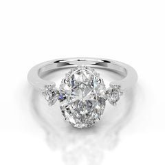 Antonia Lab Grown Diamond Ring - 18K White Gold