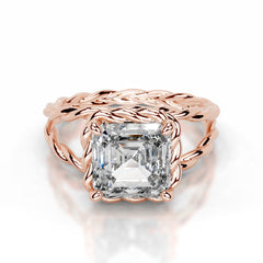 Yul Lab Grown Diamond Ring Asscher - 14K Rose Gold