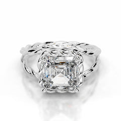 Yul Lab Grown Diamond Ring Asscher - 14K White Gold