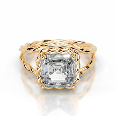 Yul Lab Grown Diamond Ring Asscher - 18K Yellow Gold