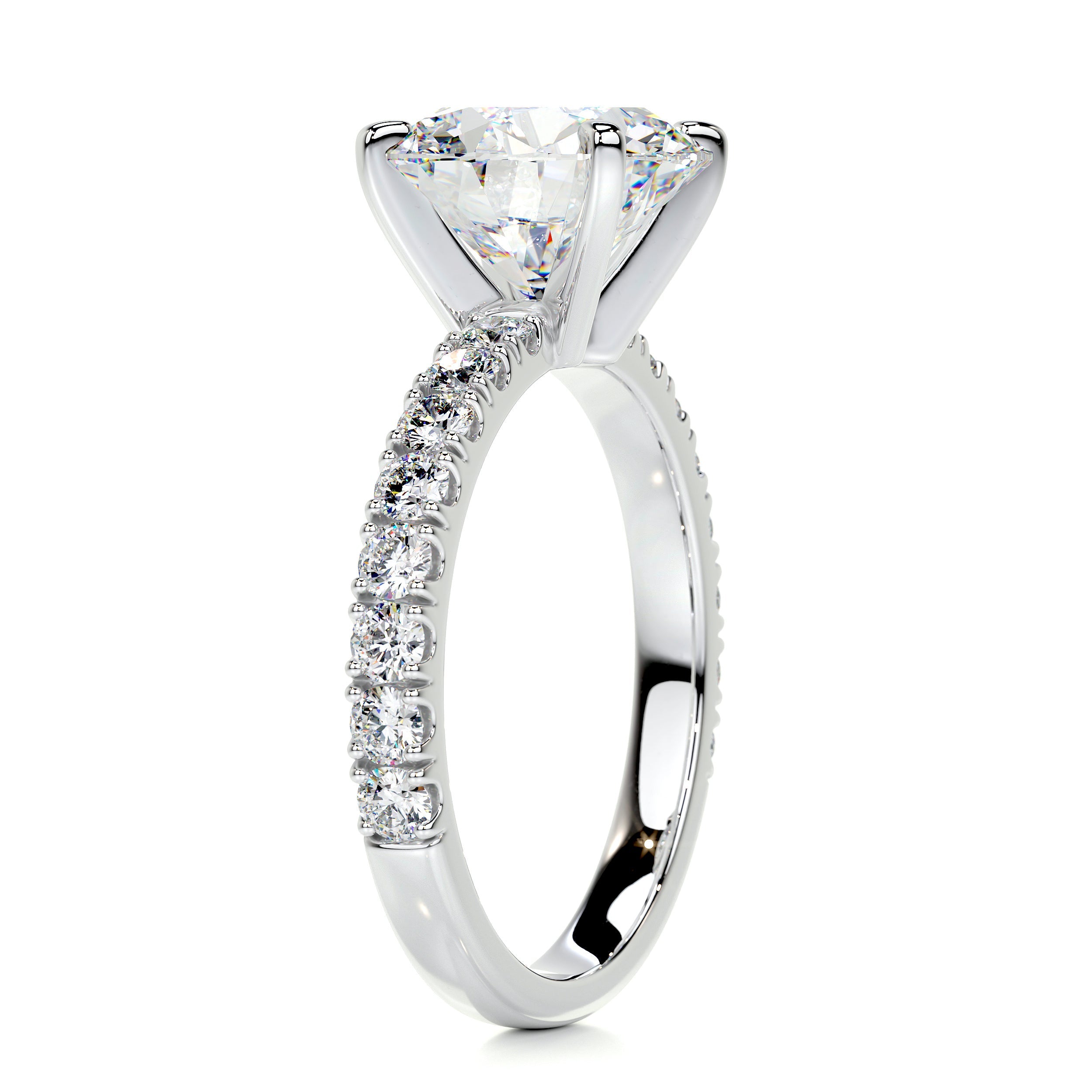 Alison Moissanite & Diamond Ring -Platinum (RTS)