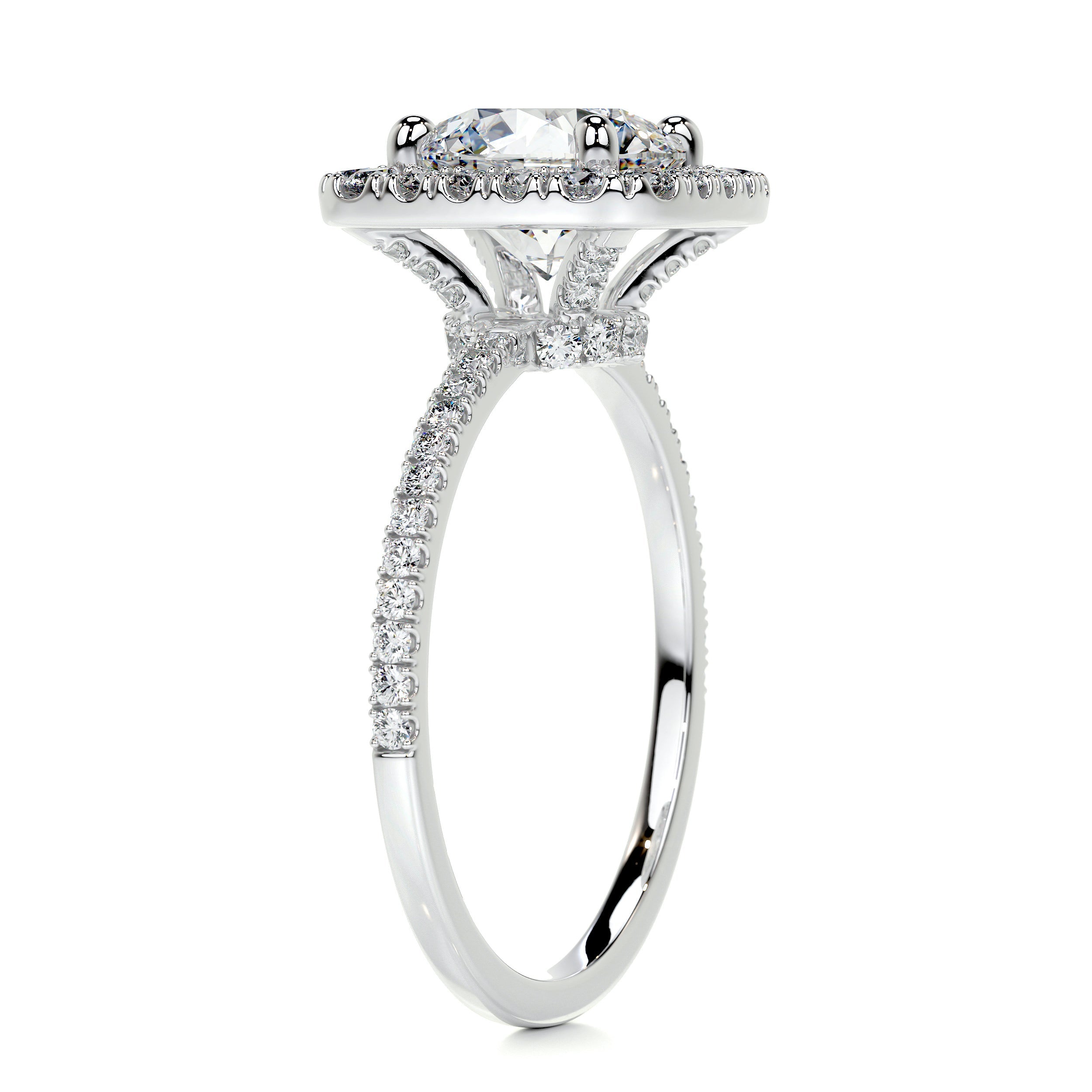 Catalina Moissanite & Diamond Ring -Platinum (RTS)