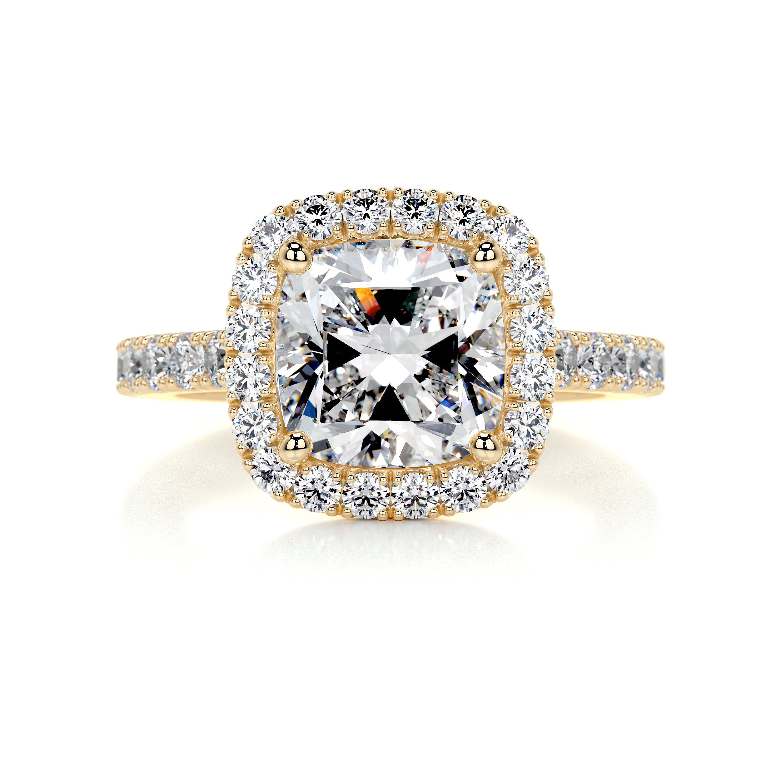 Celeste Moissanite & Diamond Ring -18K Yellow Gold (RTS)