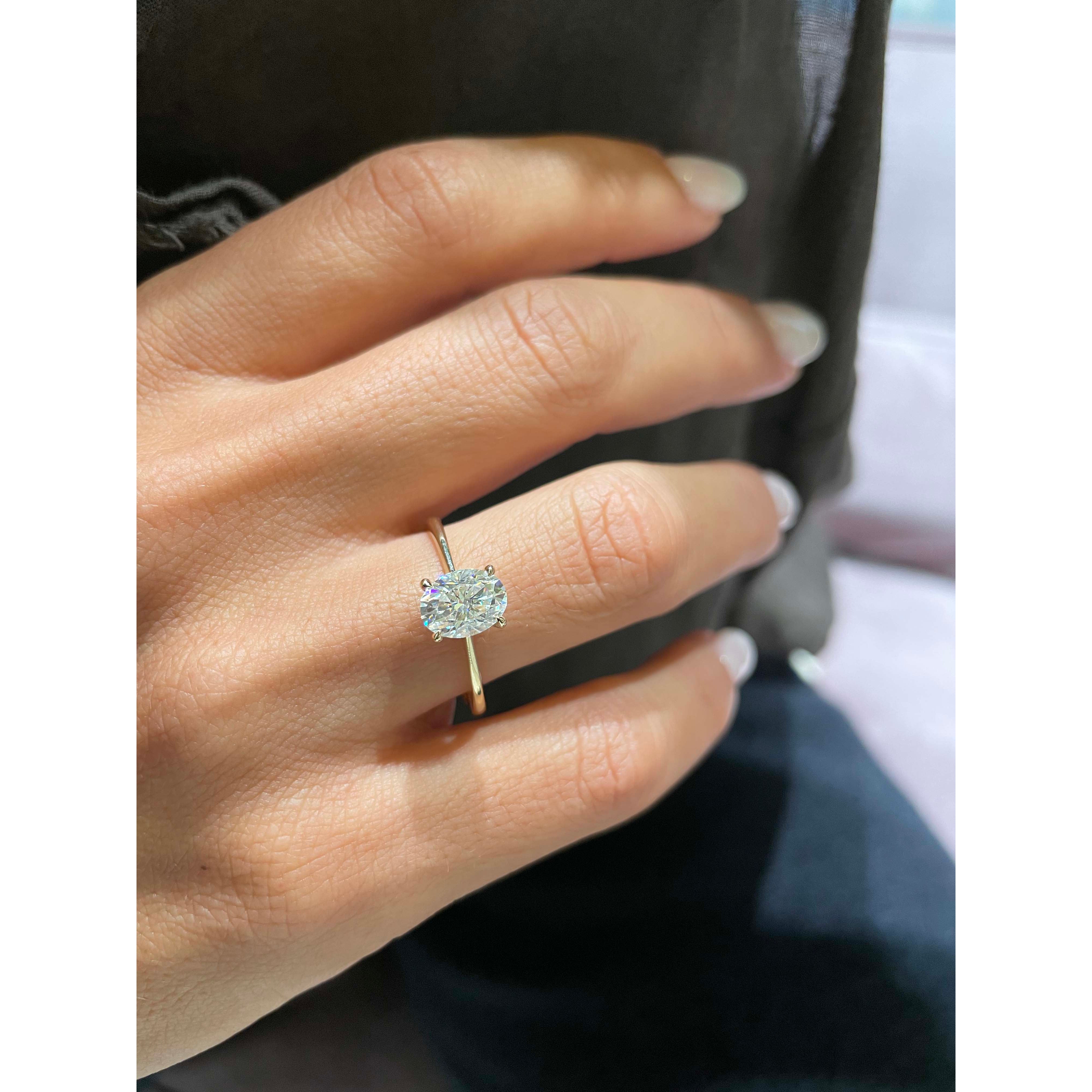 Julia Moissanite Ring -18K Yellow Gold (RTS)