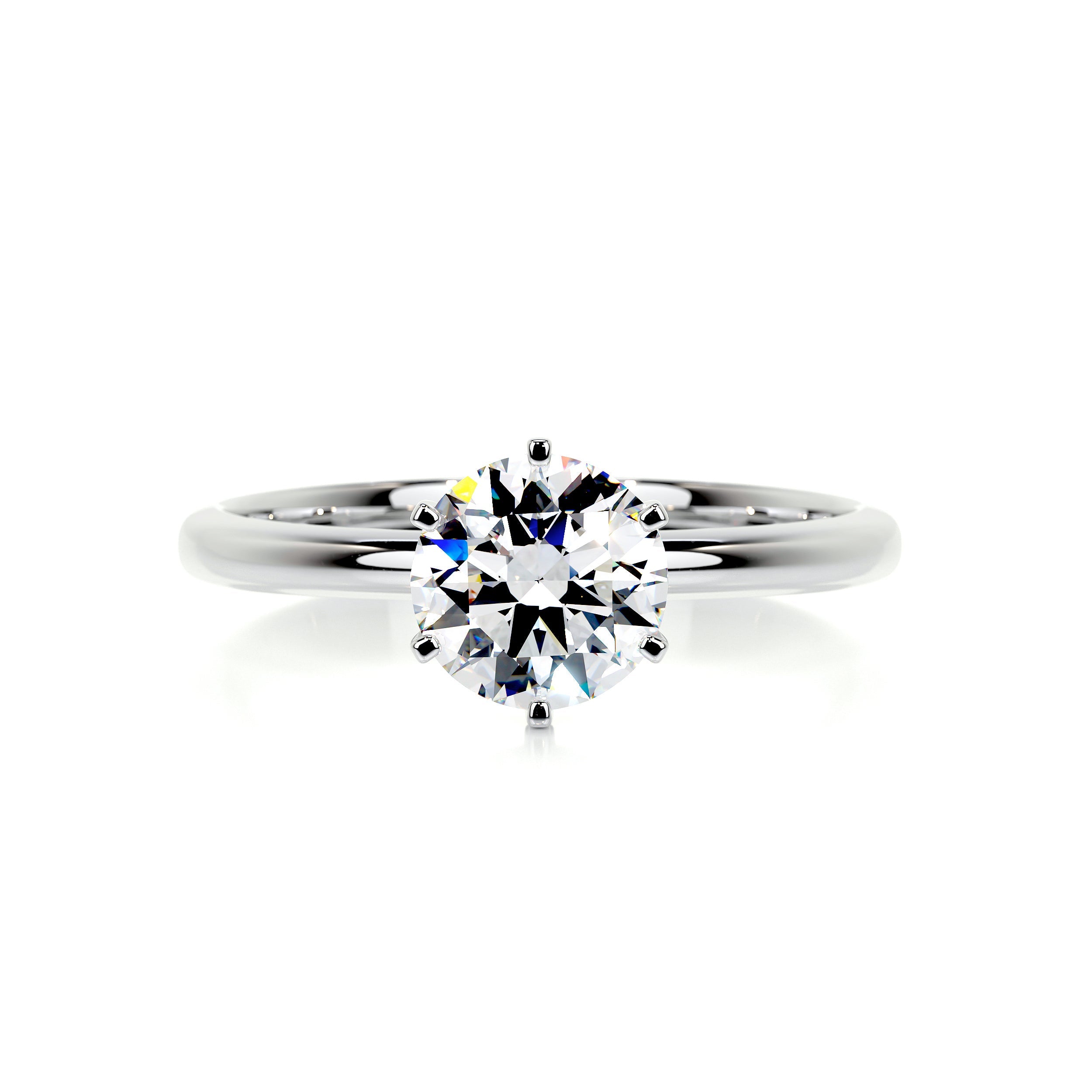 Samantha Moissanite Ring -14K White Gold