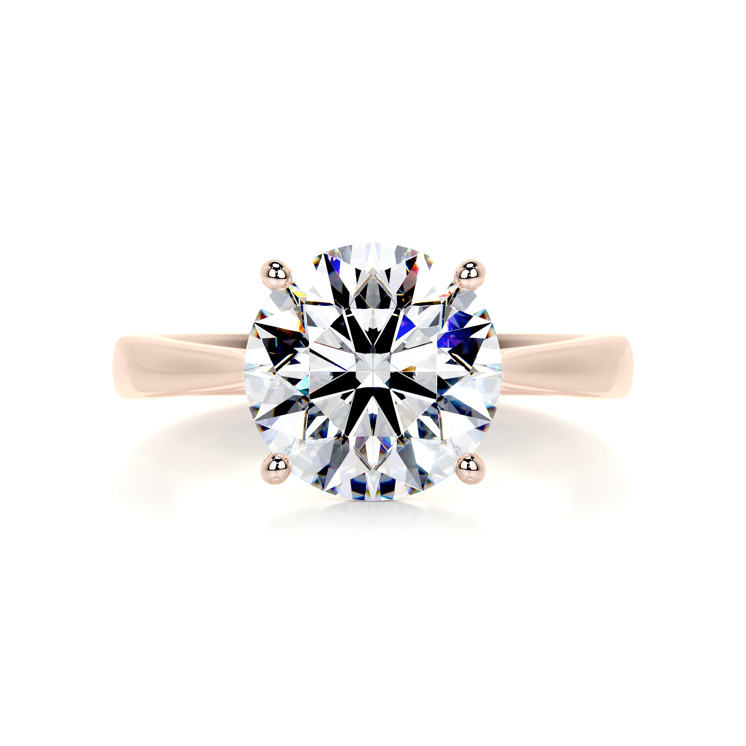 Kate Moissanite Ring -14K Rose Gold (RTS)