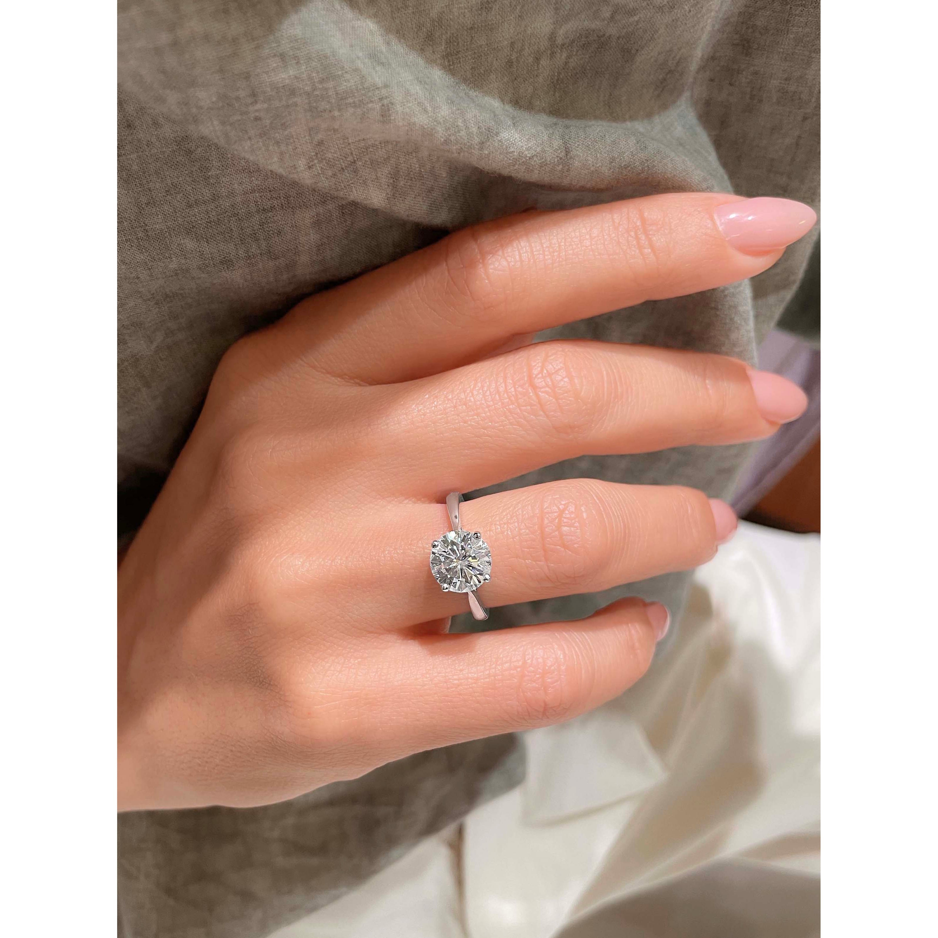 Kate Moissanite Ring -Platinum (RTS)