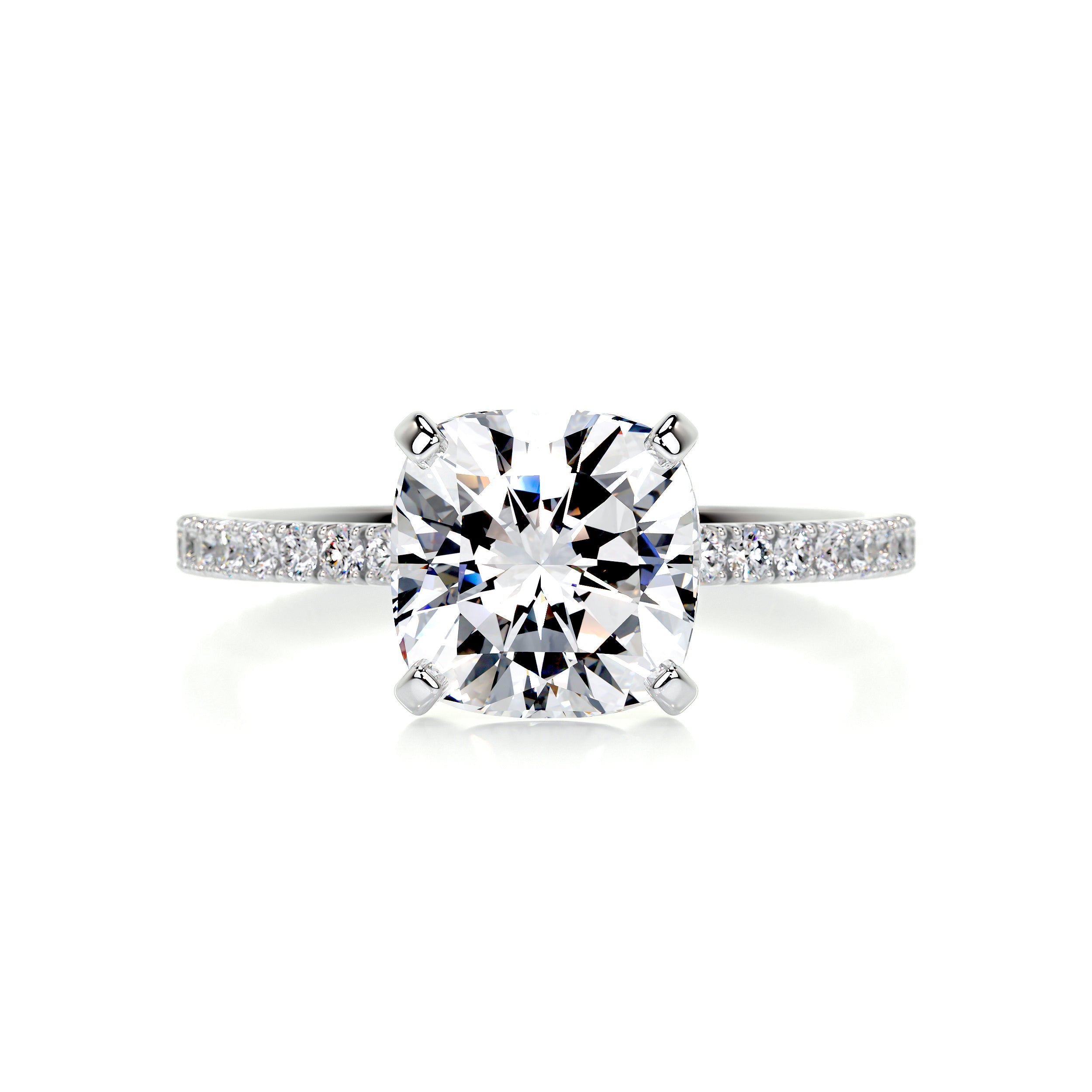 Stephanie Moissanite & Diamond Ring -Platinum (RTS)
