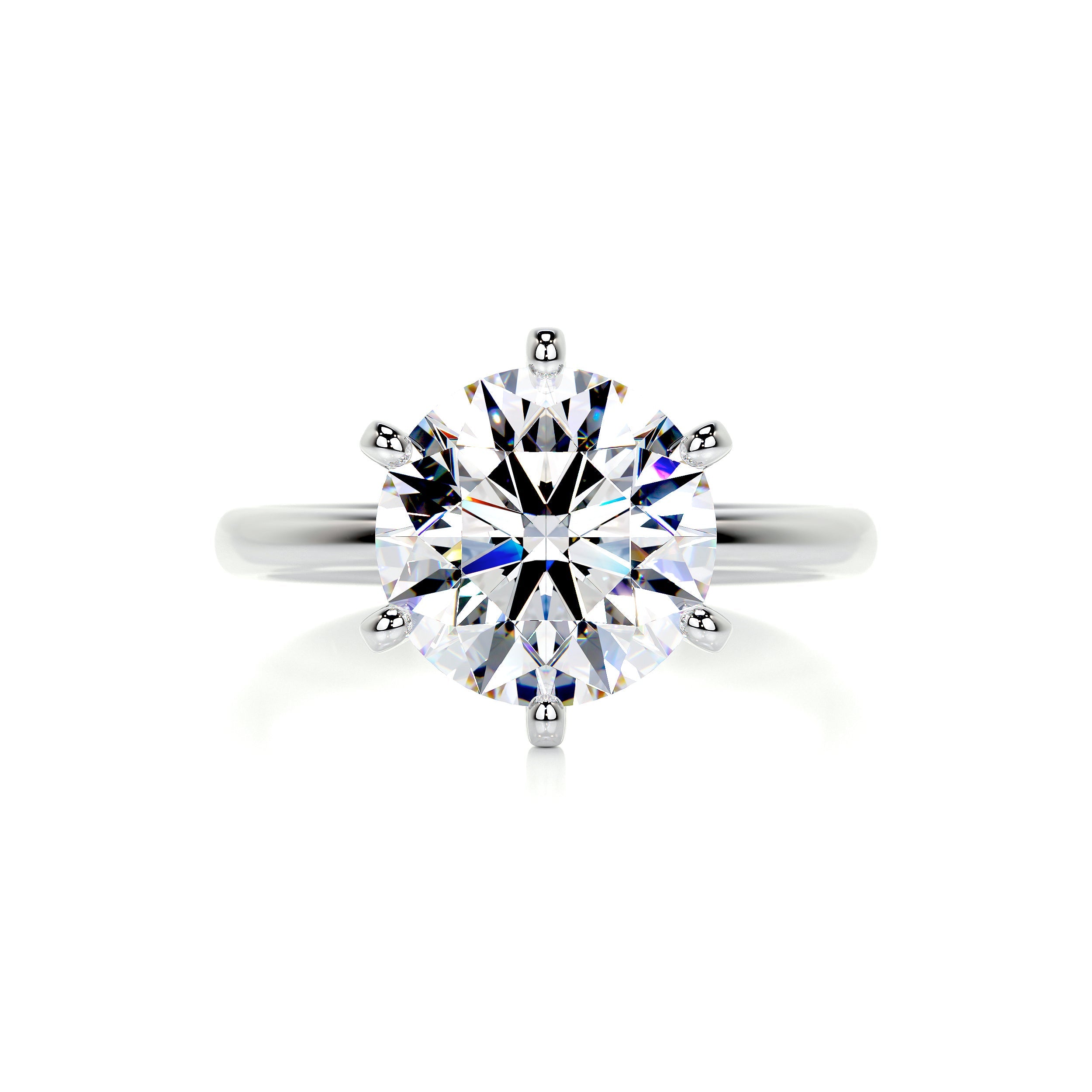 Samantha Moissanite Ring -14K White Gold  (RTS)