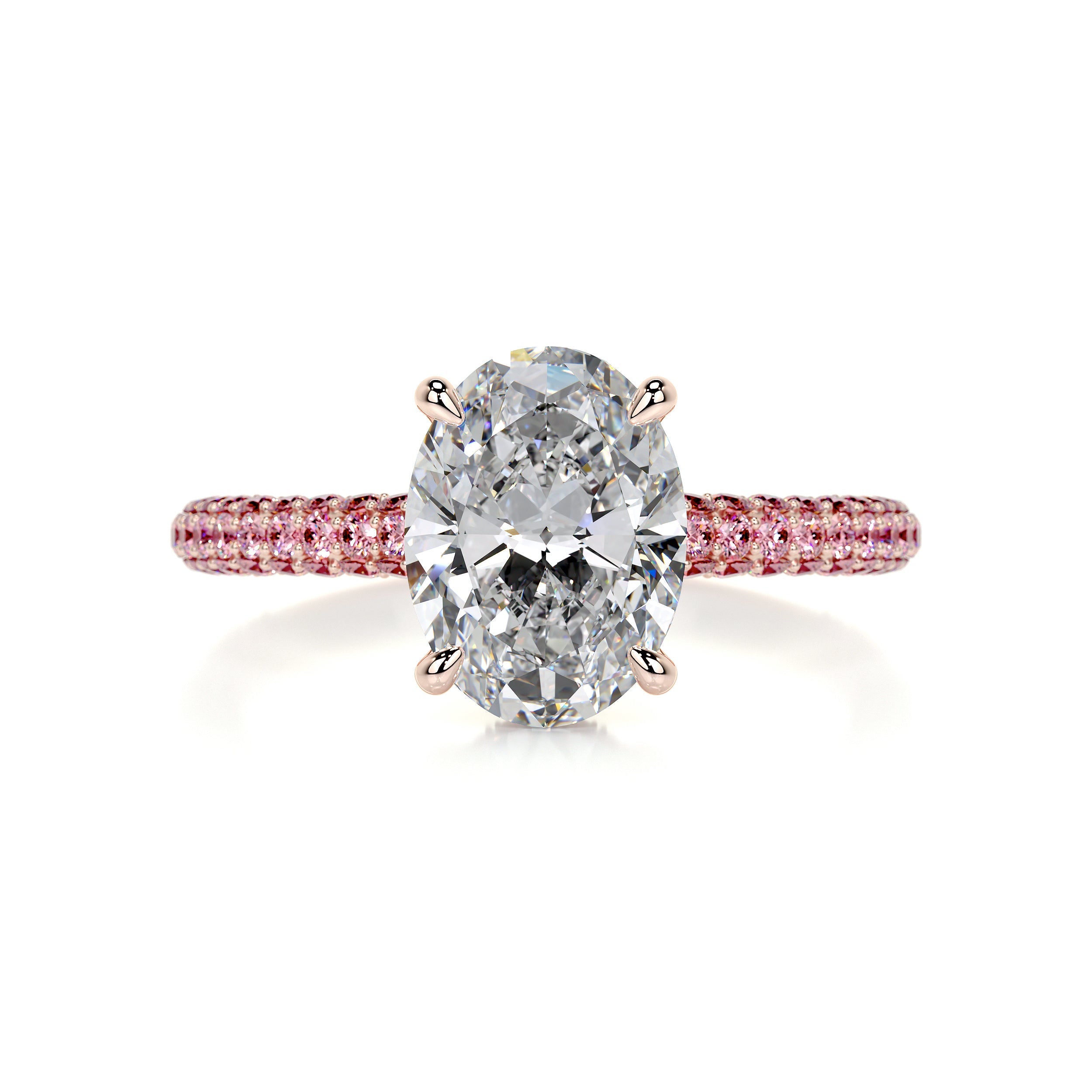 Rebecca Moissanite & Gemstones Ring -14K Rose Gold (RTS)
