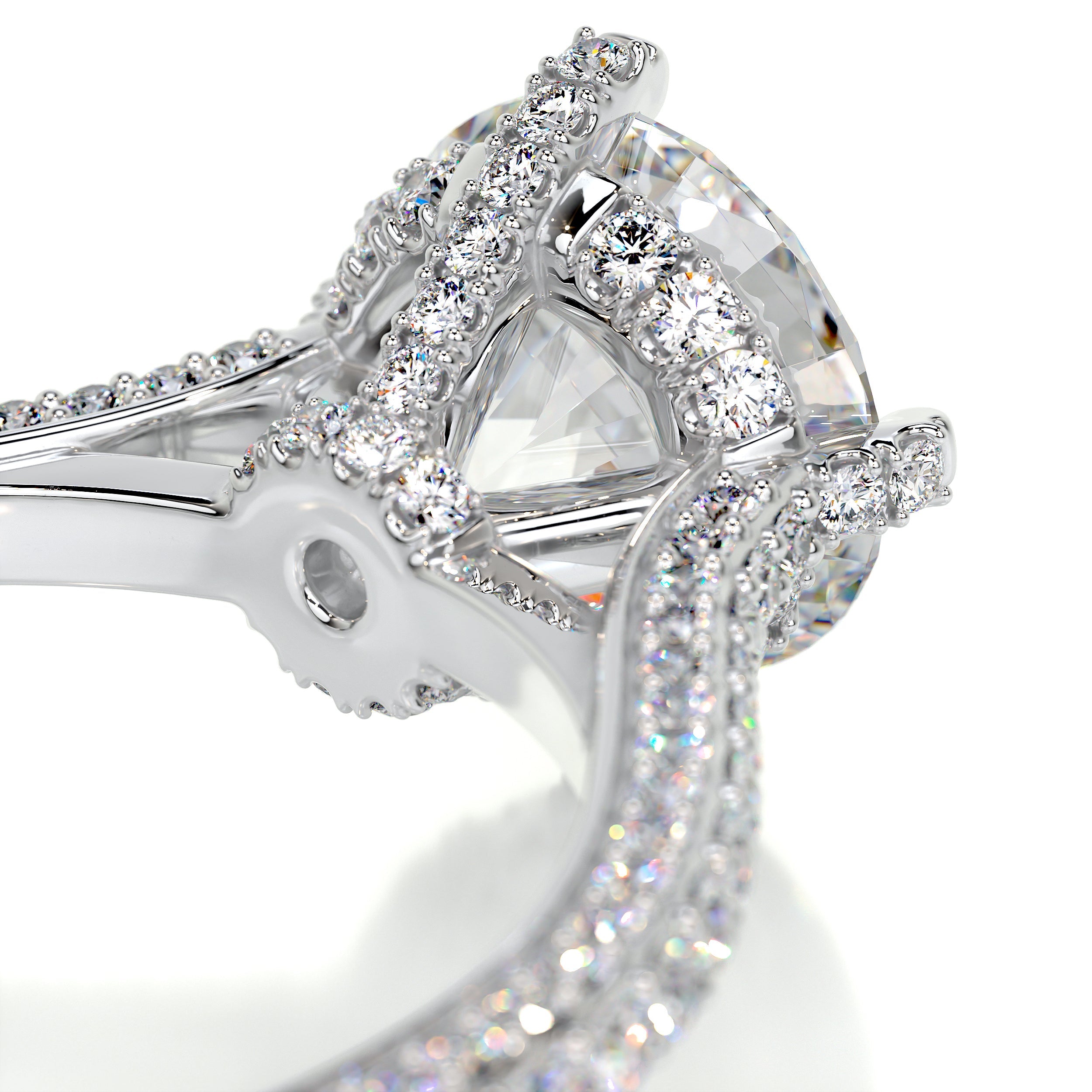 Jocelyn Moissanite & Diamond Ring -Platinum (RTS)