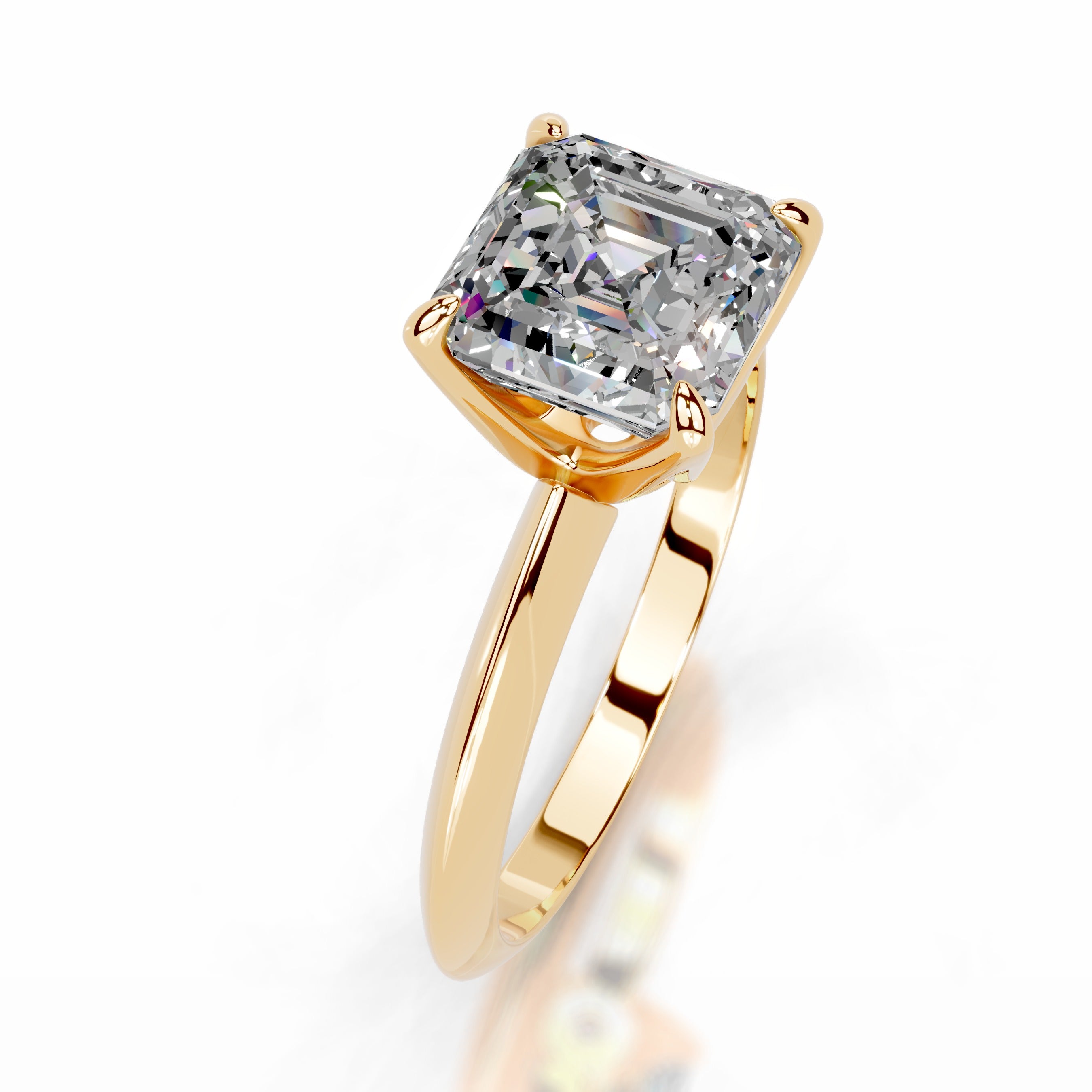 Evie Moissanite Ring - 18K Yellow Gold