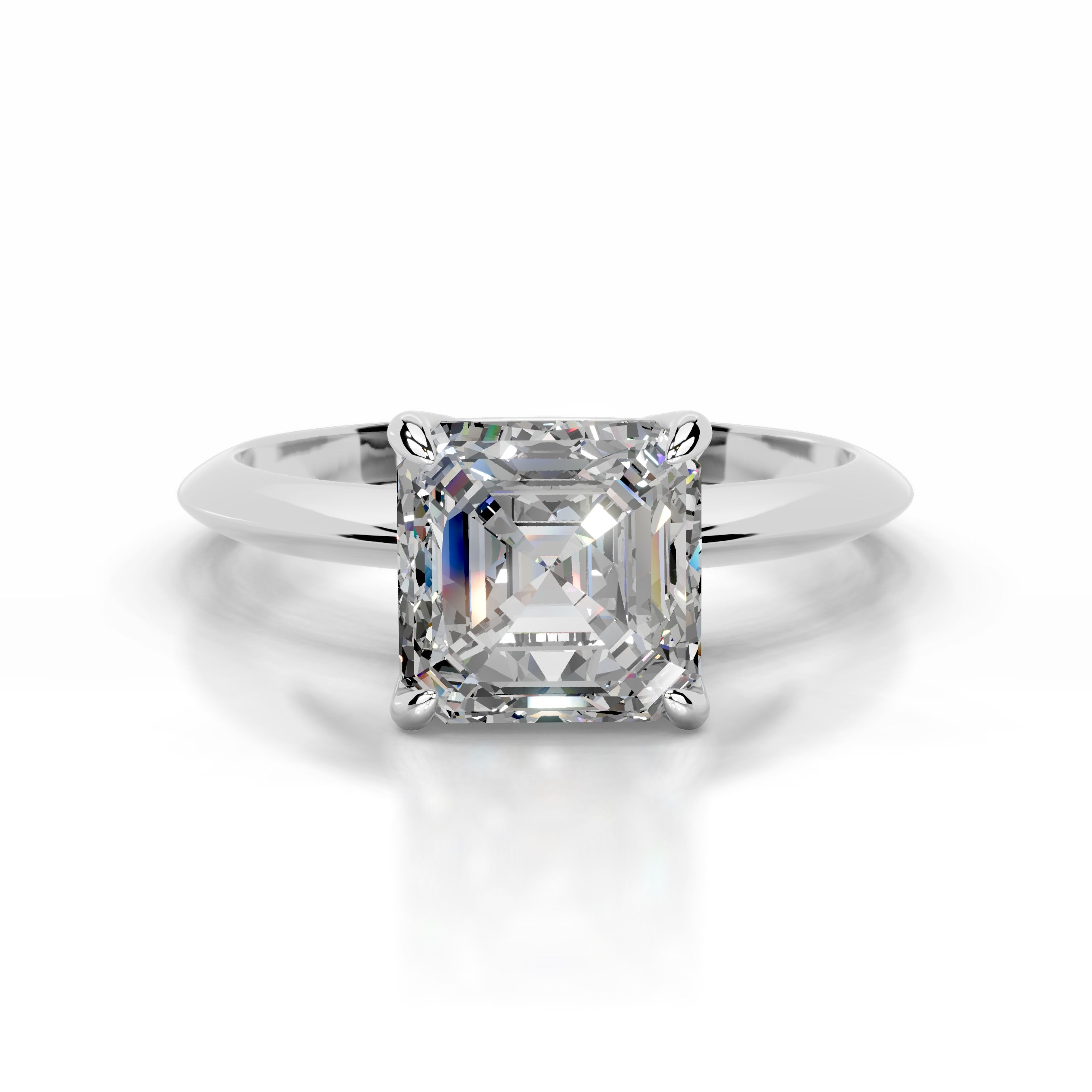 Evie Moissanite Ring - 14K White Gold