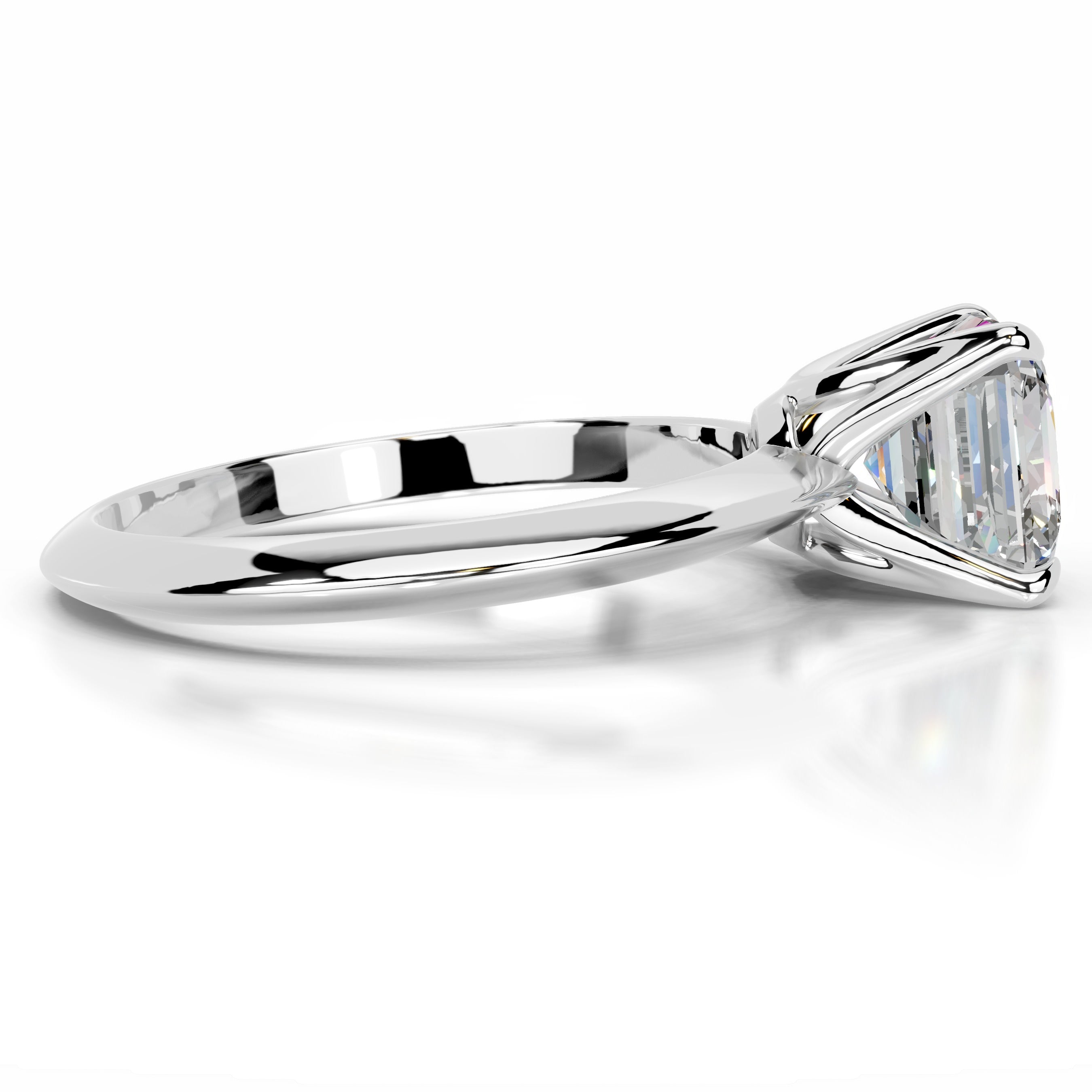 Evie Moissanite Ring - 14K White Gold