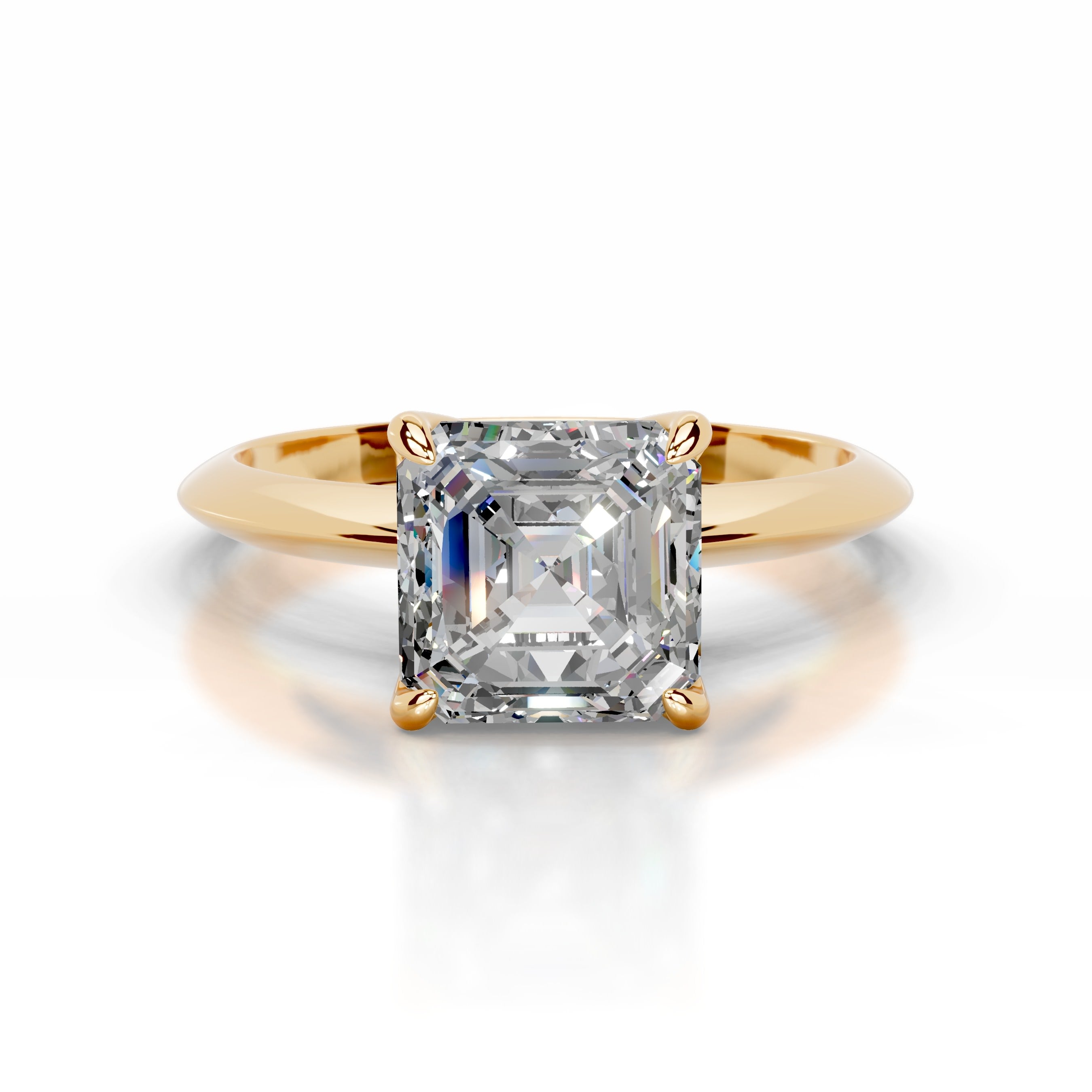 Evie Moissanite Ring - 18K Yellow Gold