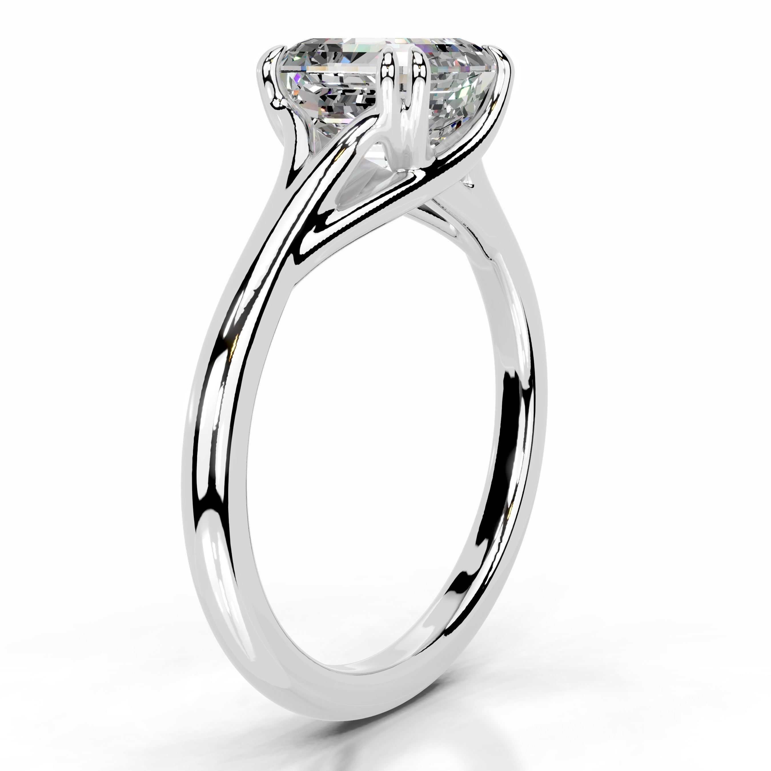 Ellie Moissanite Ring - 14K White Gold