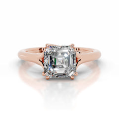 Ellie Moissanite Ring - 14K Rose Gold