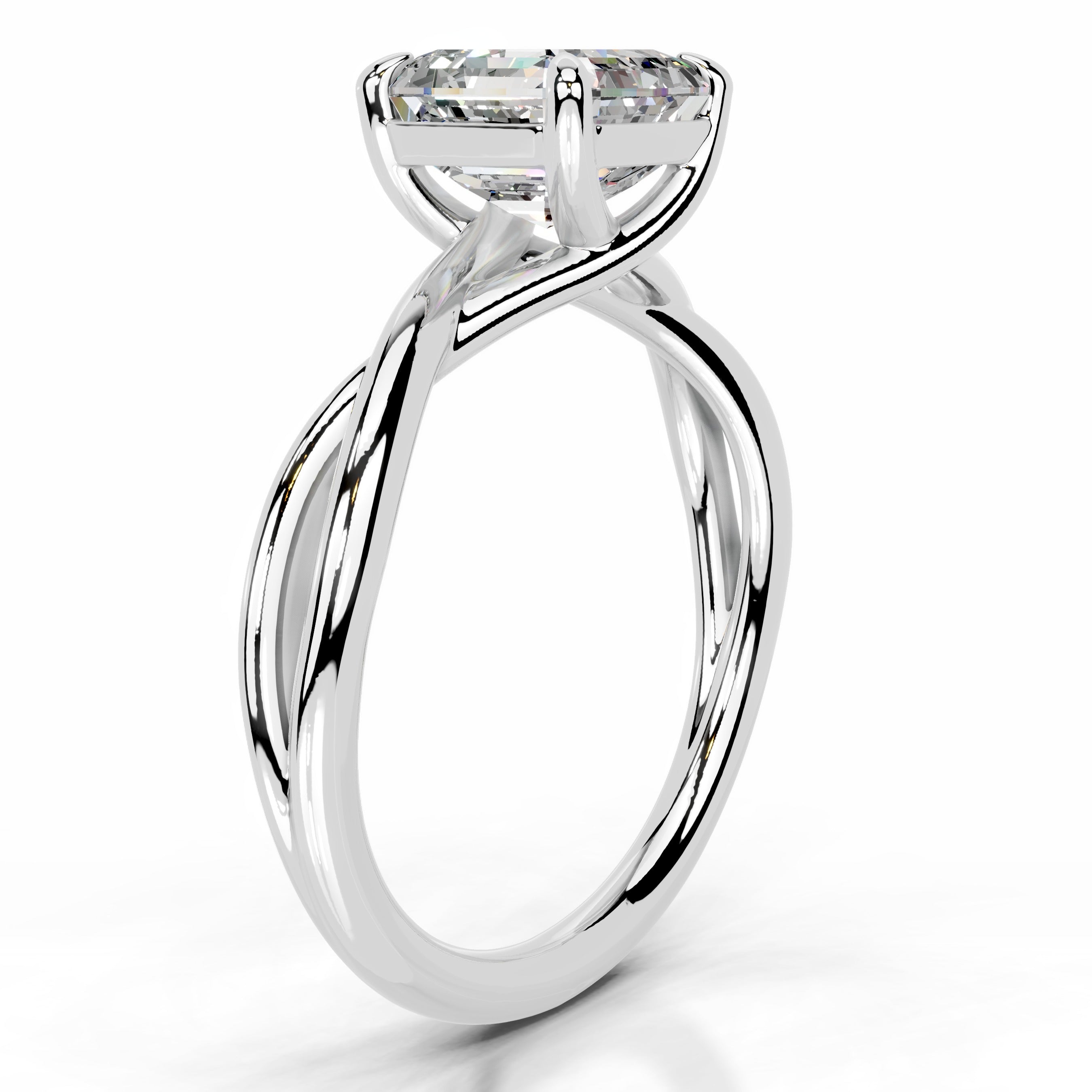 Billie Moissanite Ring - 14K White Gold