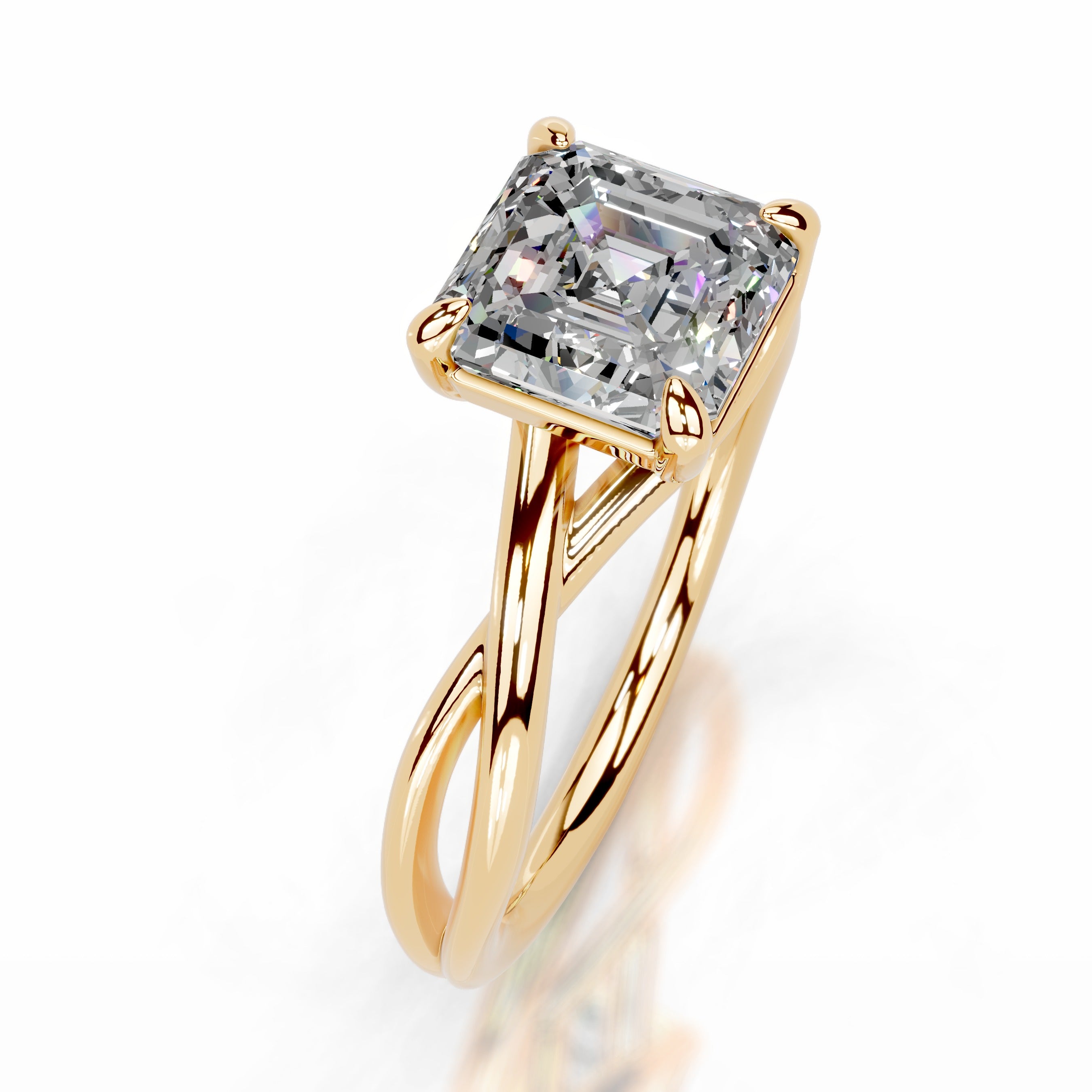 Billie Moissanite Ring - 18K Yellow Gold