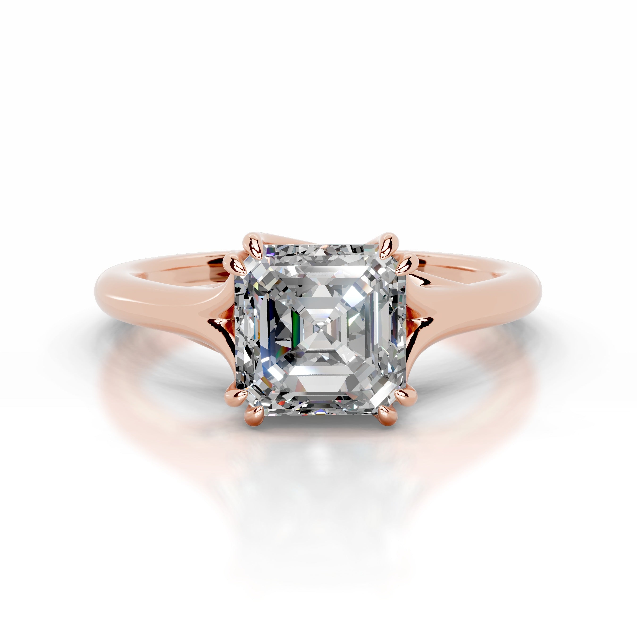 Billie Moissanite Ring - 14K Rose Gold