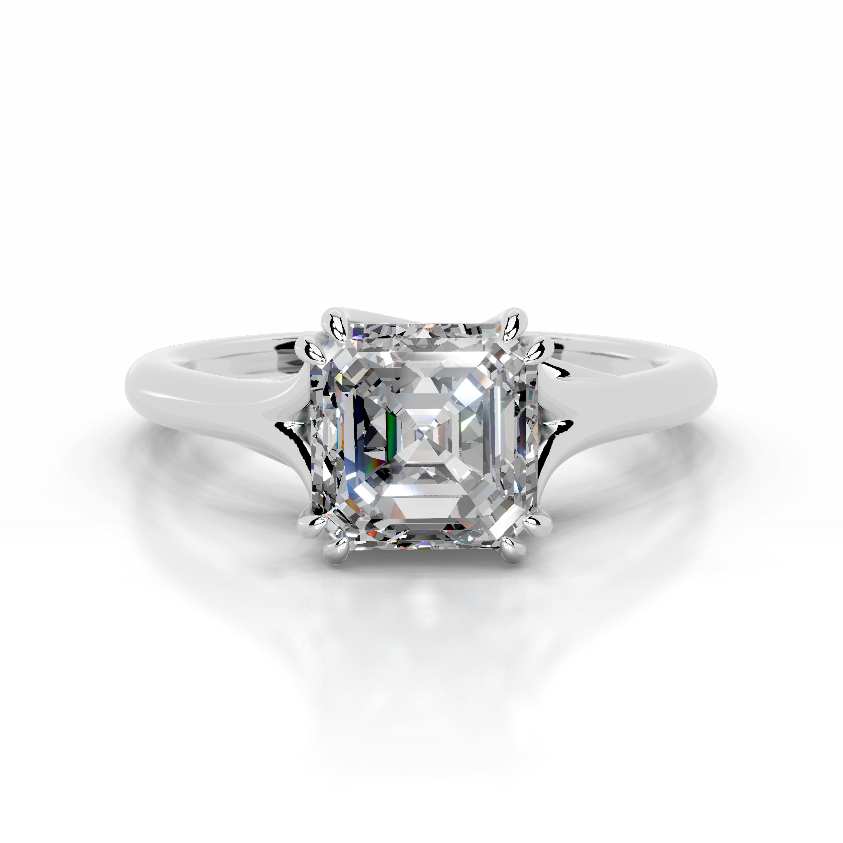 Billie Moissanite Ring - 14K White Gold