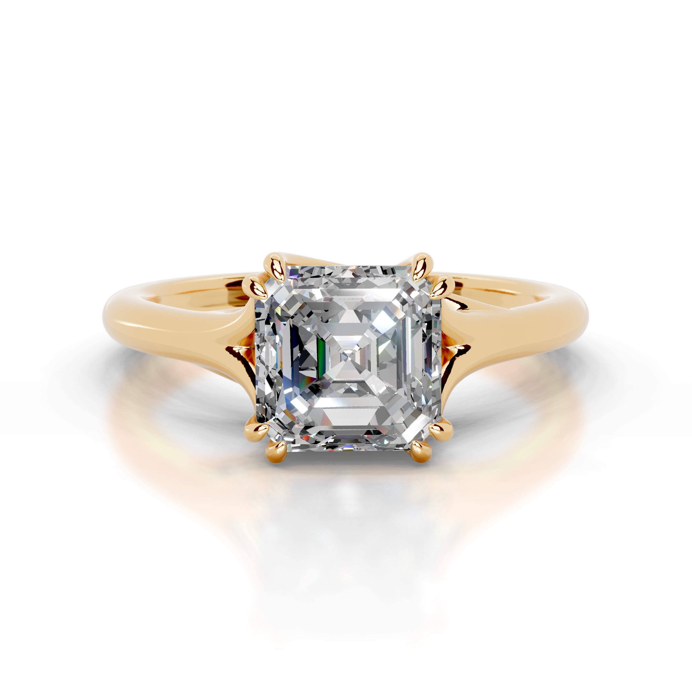 Billie Moissanite Ring - 18K Yellow Gold