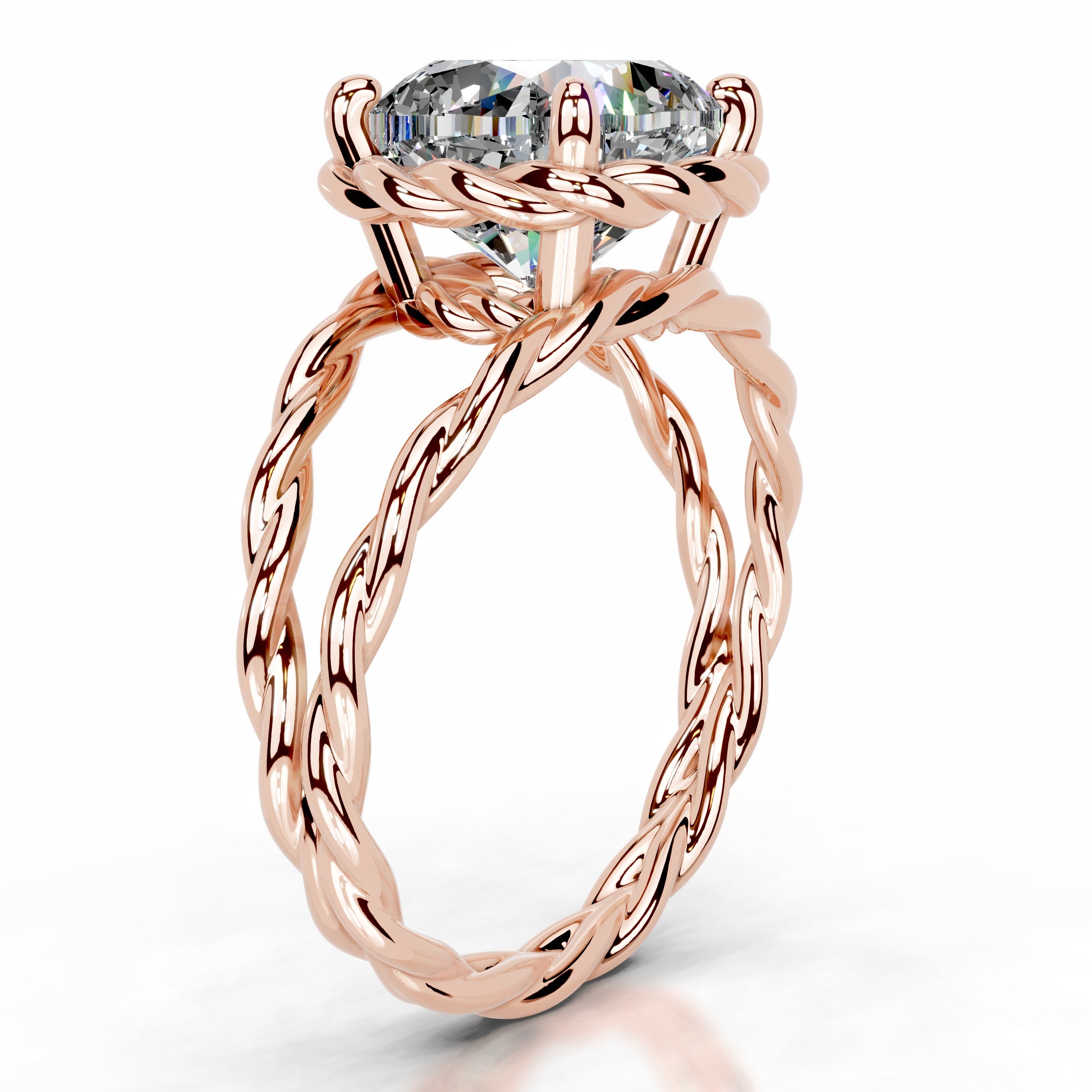 Yul Moissanite Ring - 14K Rose Gold