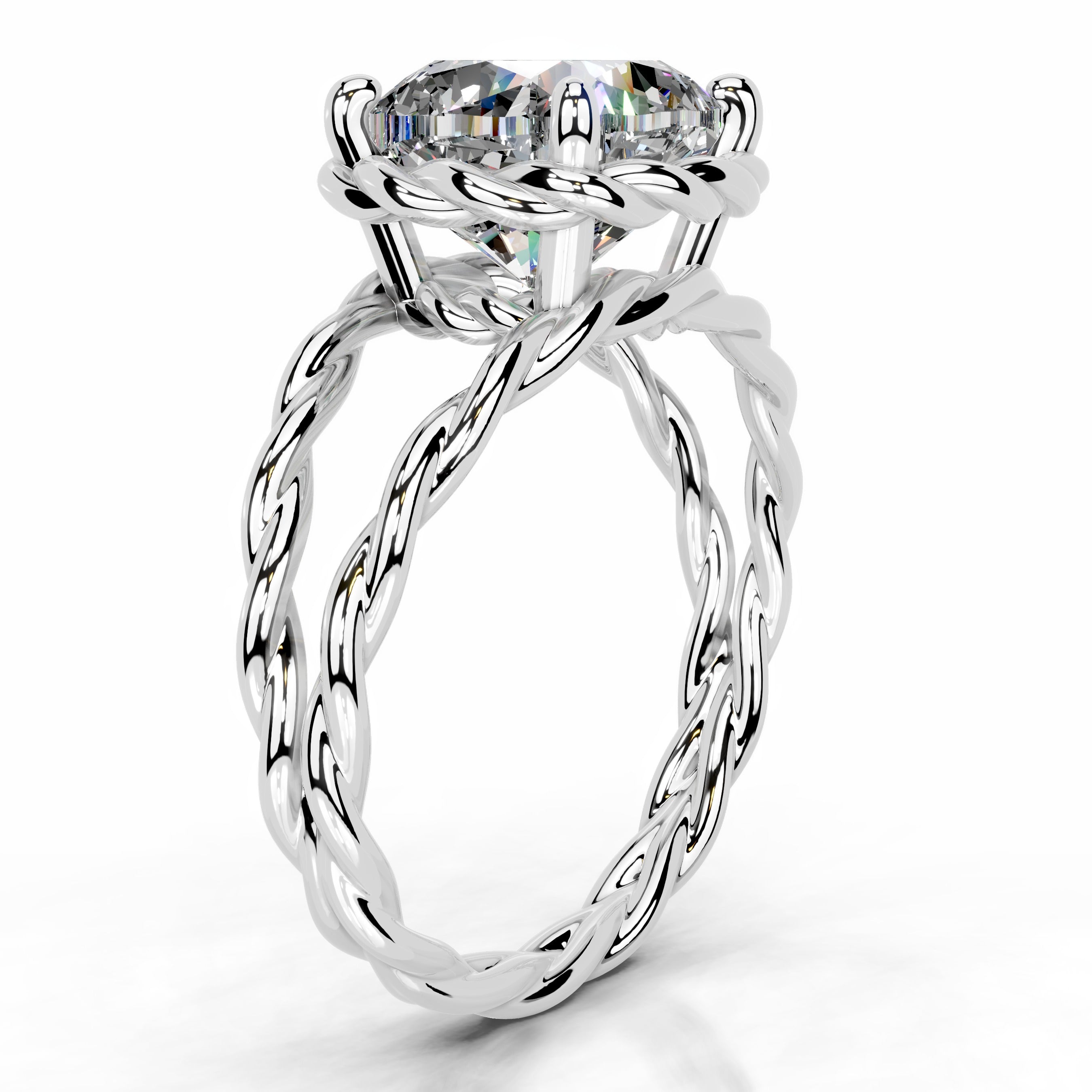 Yul Moissanite Ring - 14K White Gold