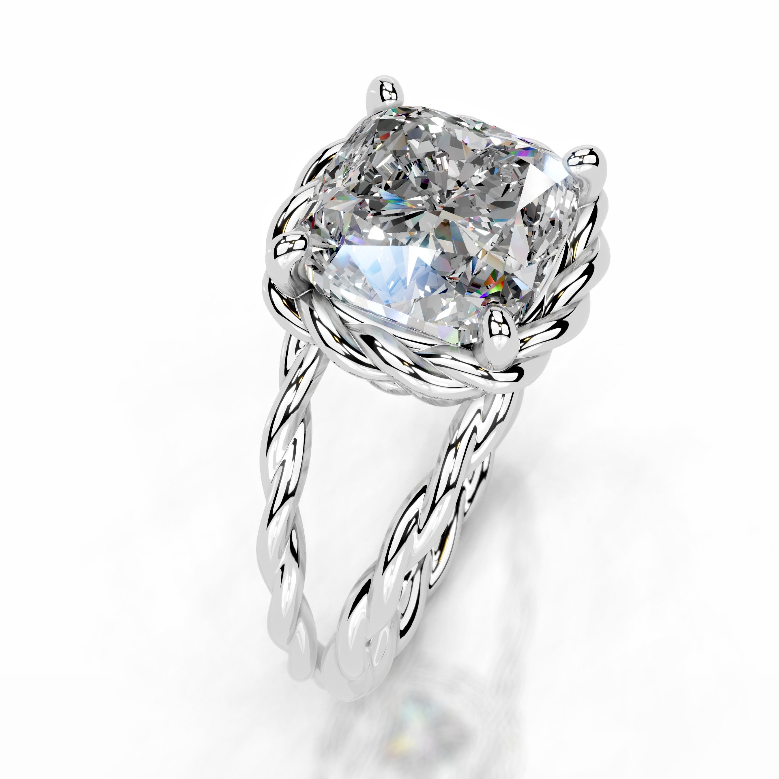 Yul Moissanite Ring - 14K White Gold