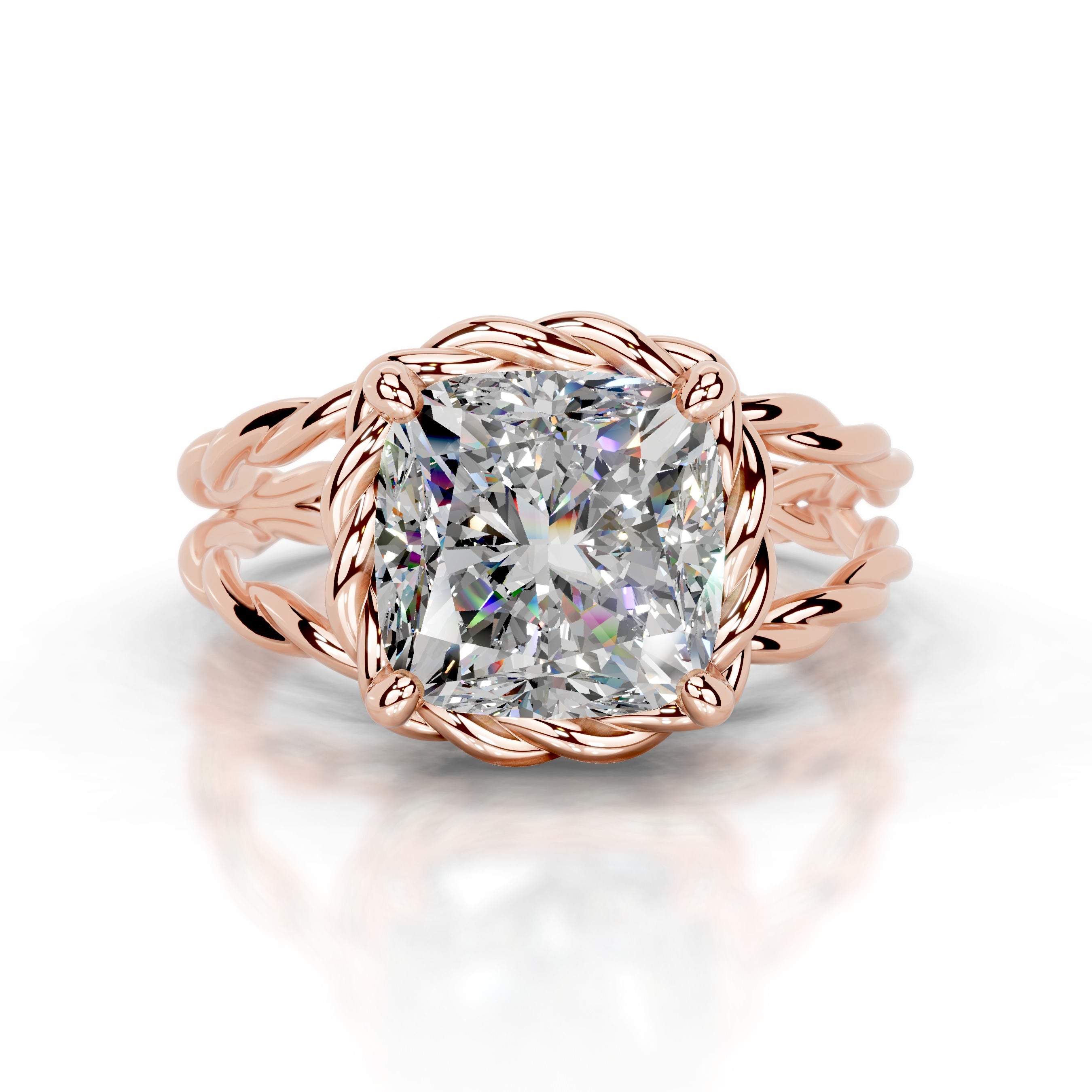 Yul Moissanite Ring - 14K Rose Gold