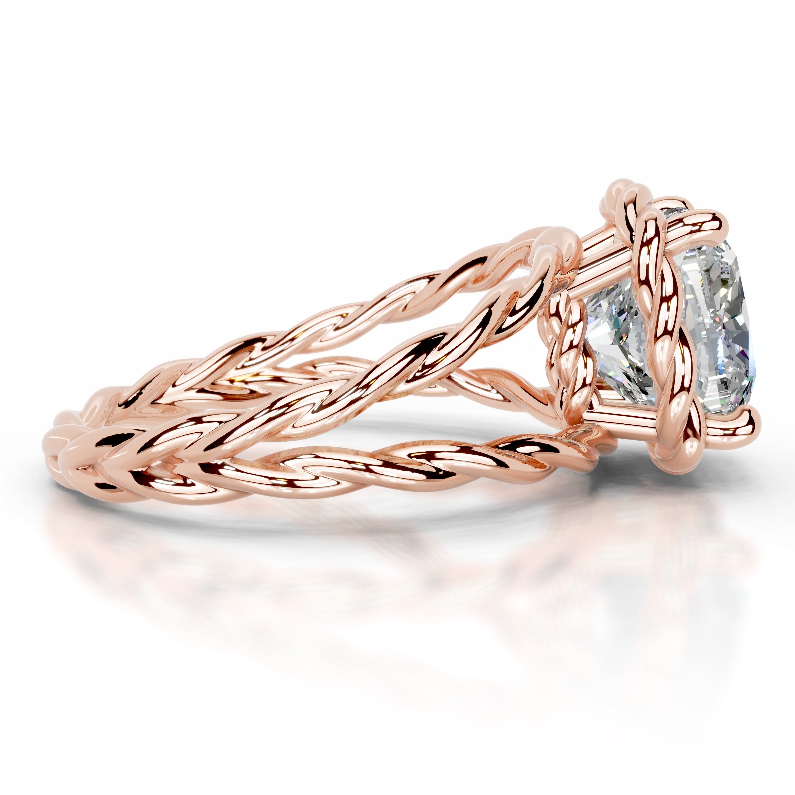 Yul Moissanite Ring - 14K Rose Gold