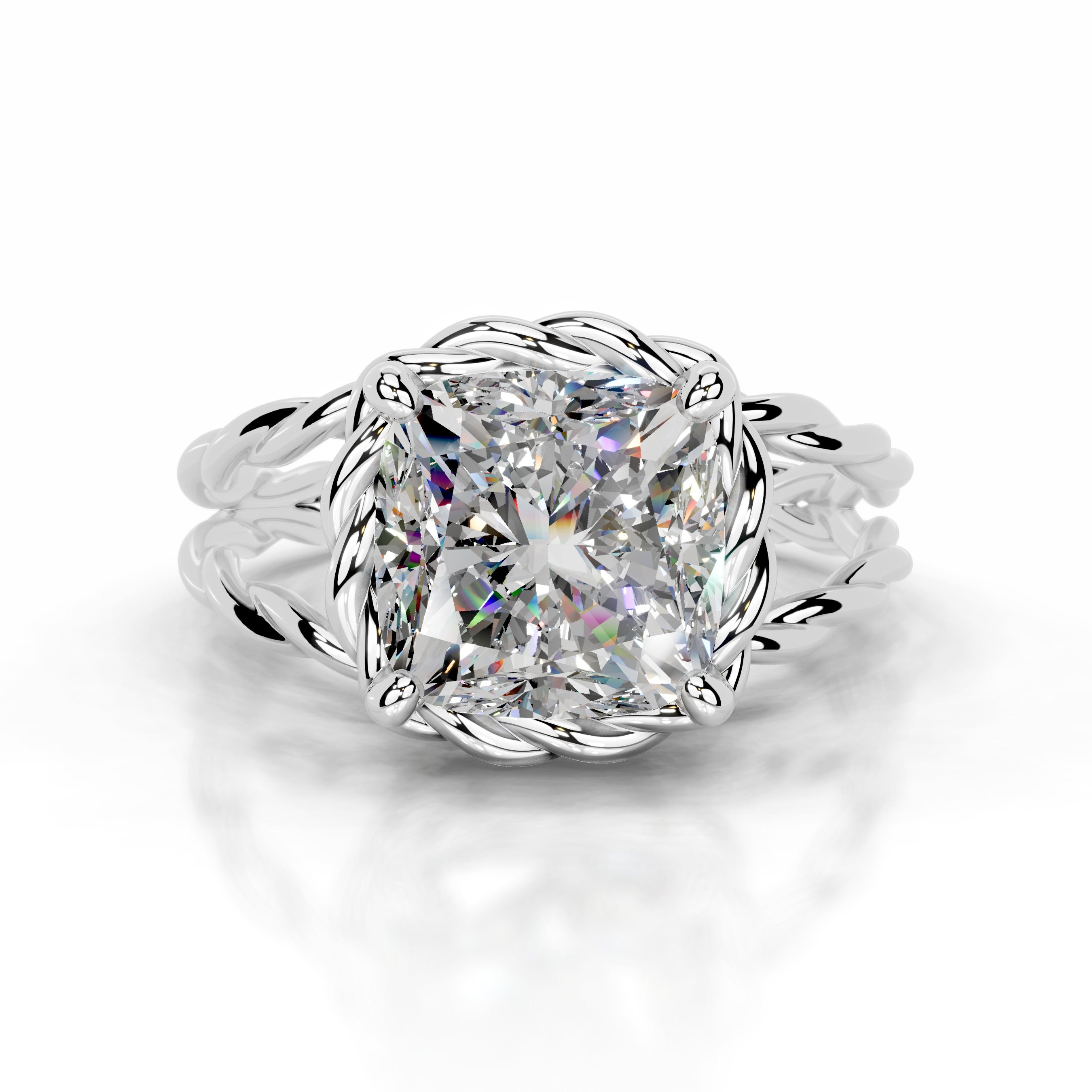 Yul Moissanite Ring - Platinum