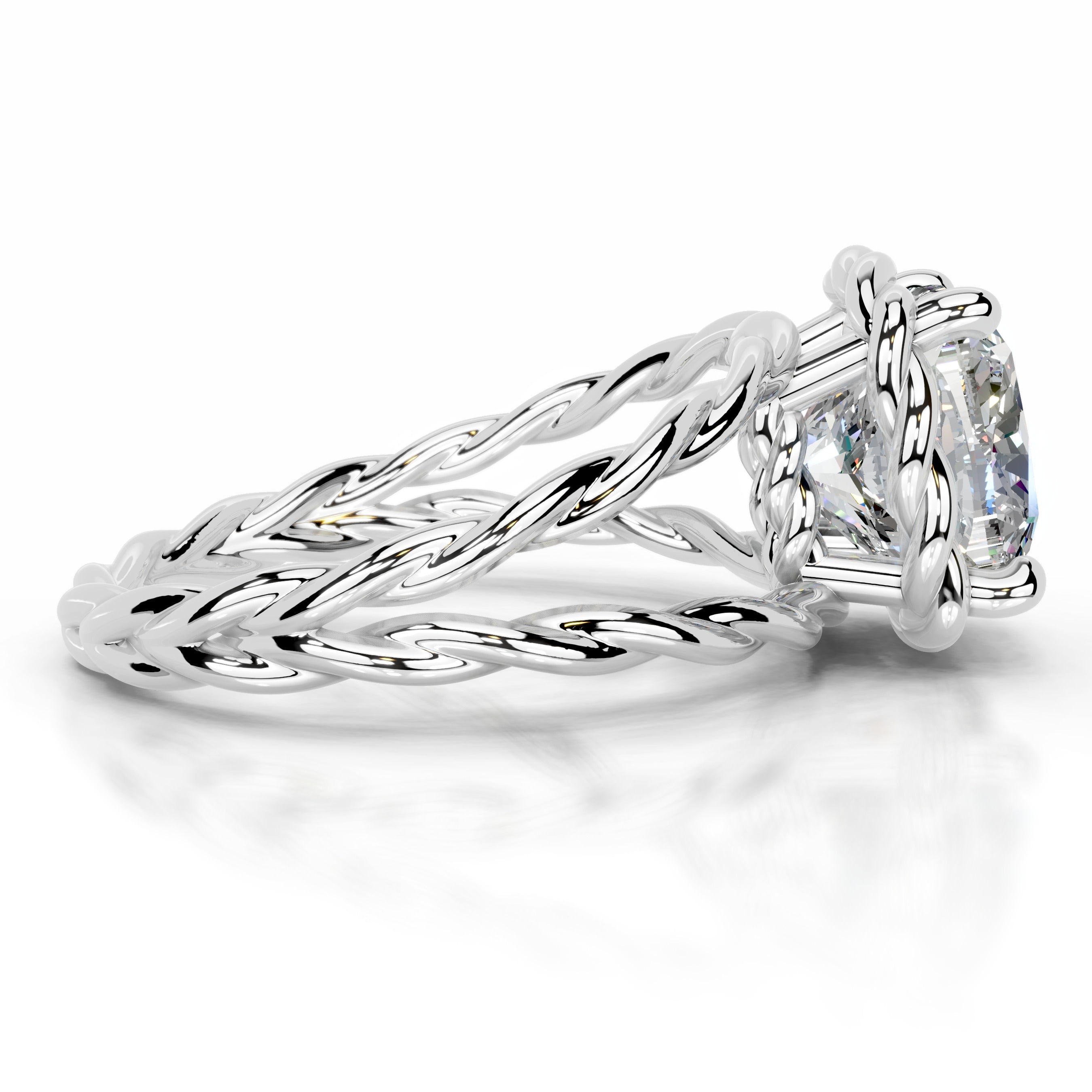 Yul Moissanite Ring - 14K White Gold