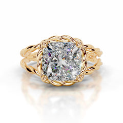 Yul Moissanite Ring - 18K Yellow Gold