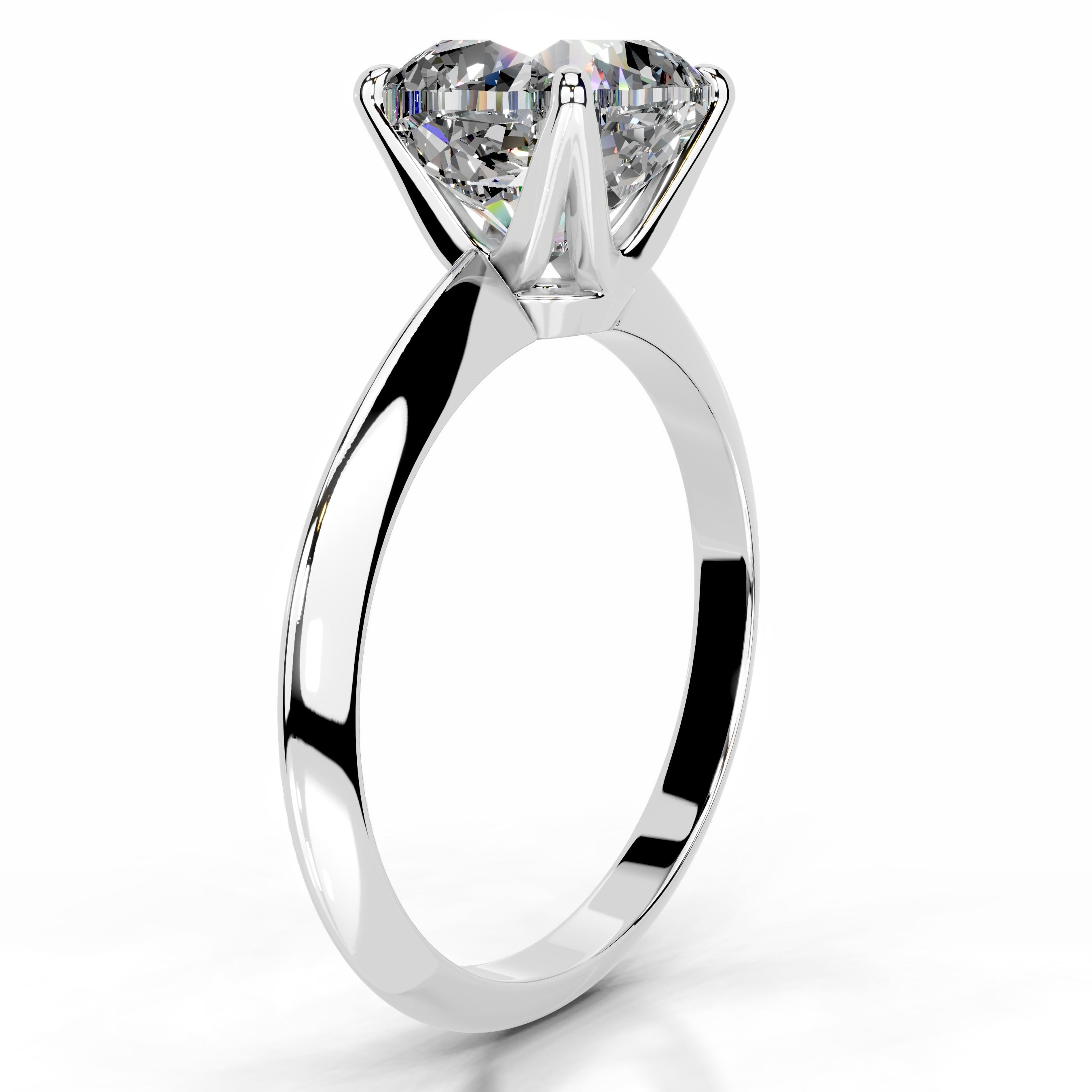 Evie Moissanite Ring - 14K White Gold