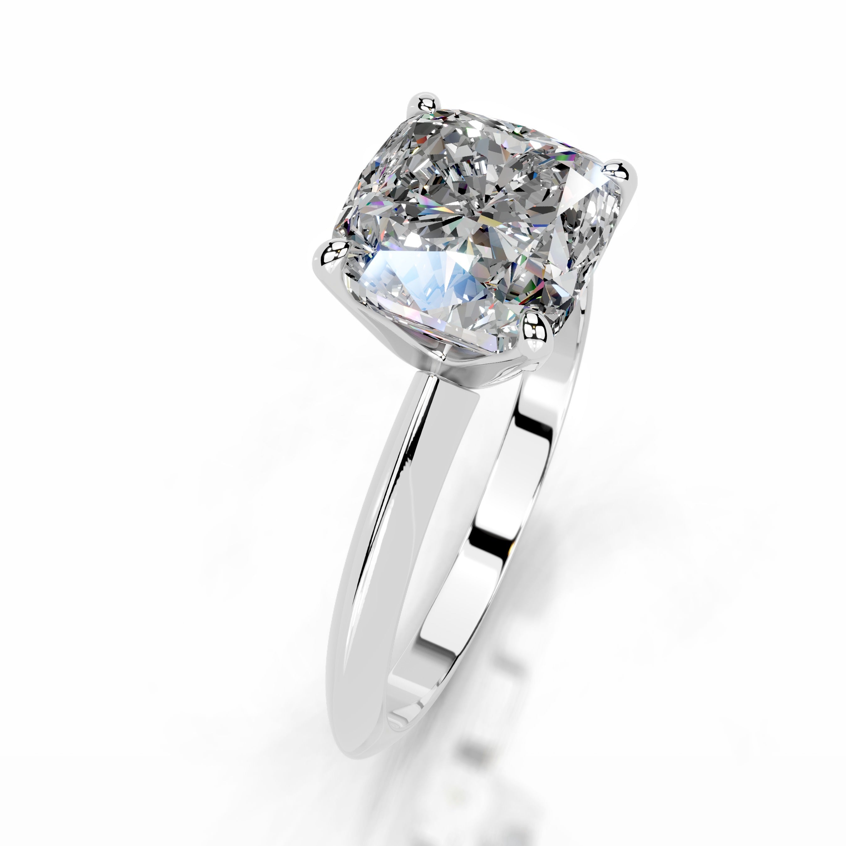 Evie Moissanite Ring - 14K White Gold