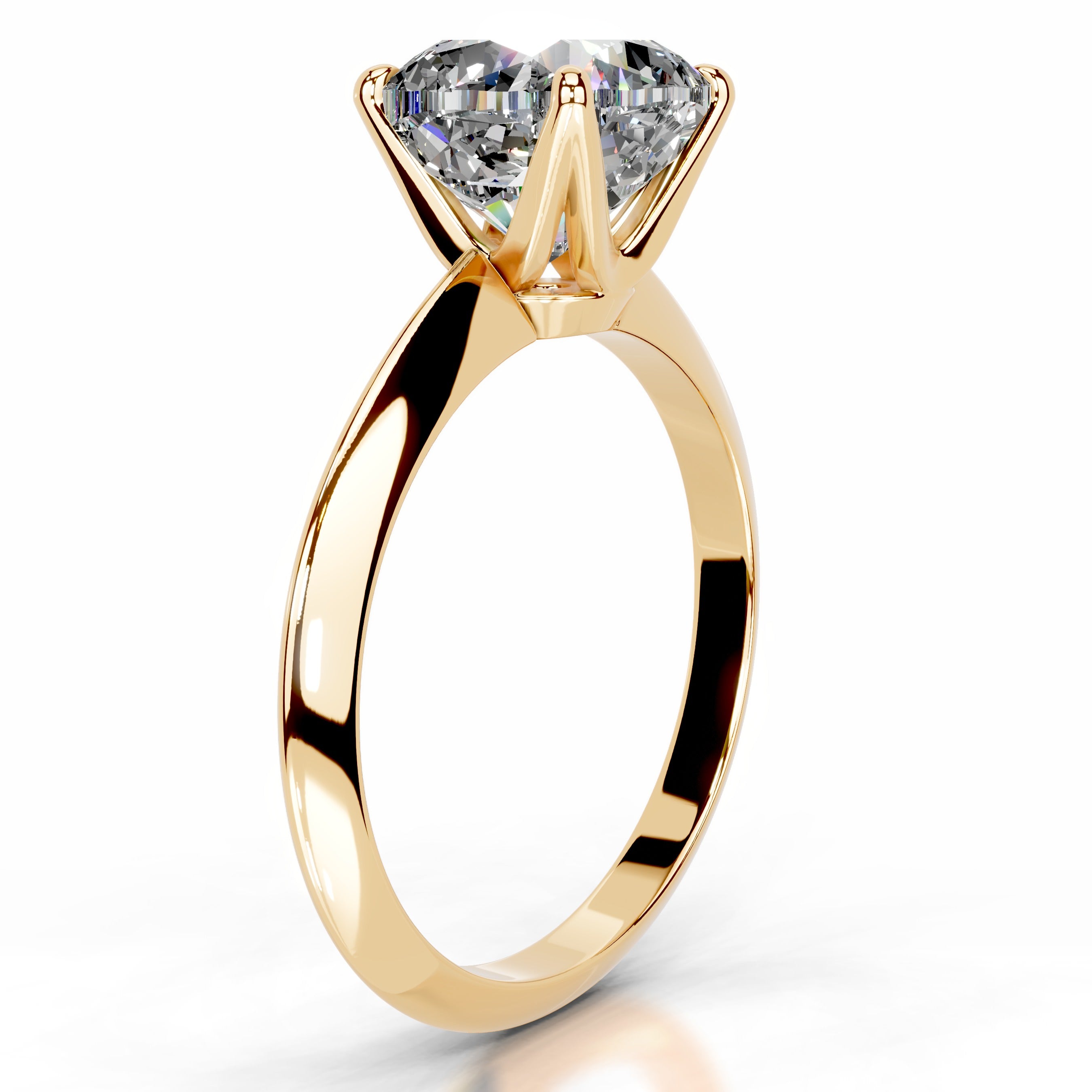 Evie Moissanite Ring - 18K Yellow Gold