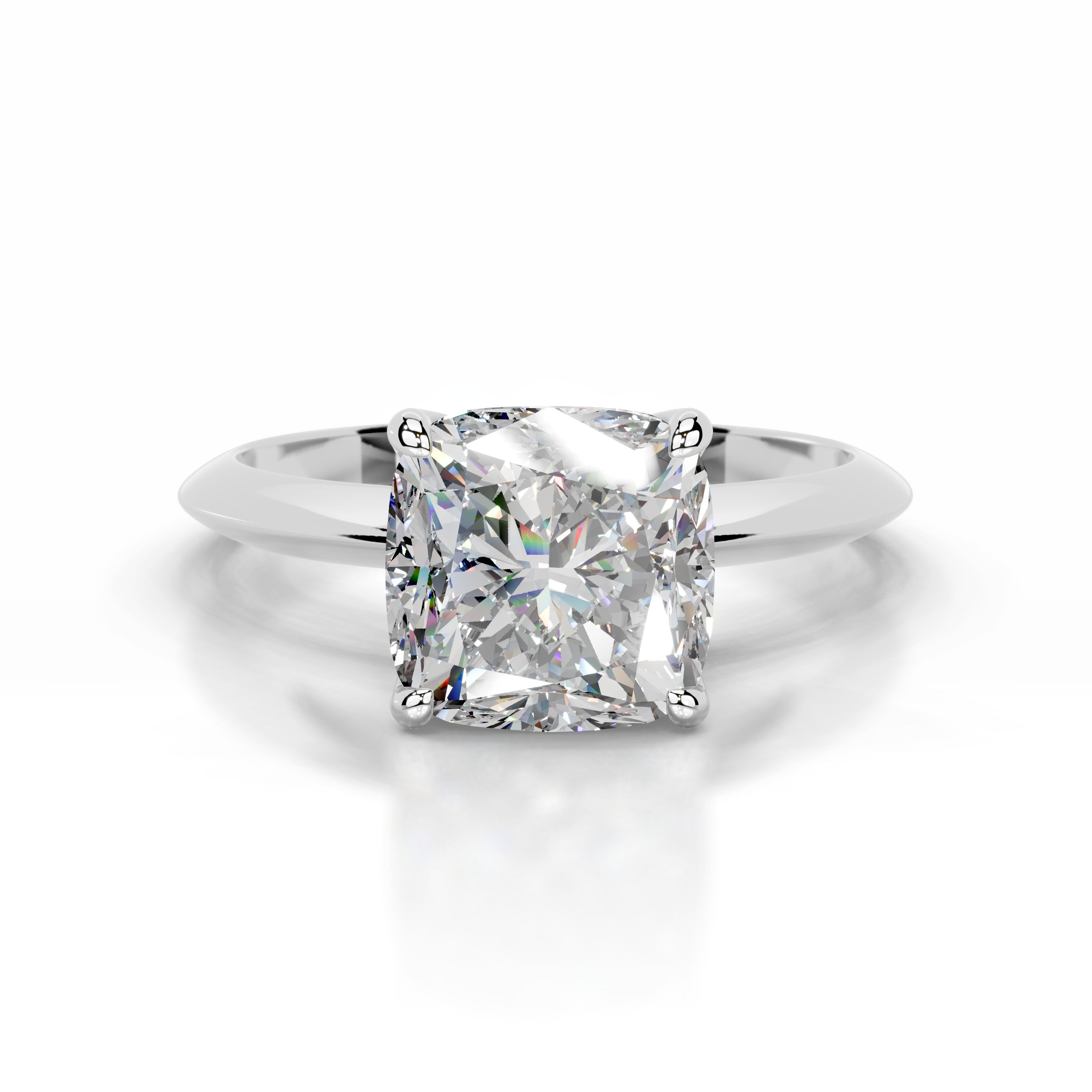 Evie Moissanite Ring - 14K White Gold