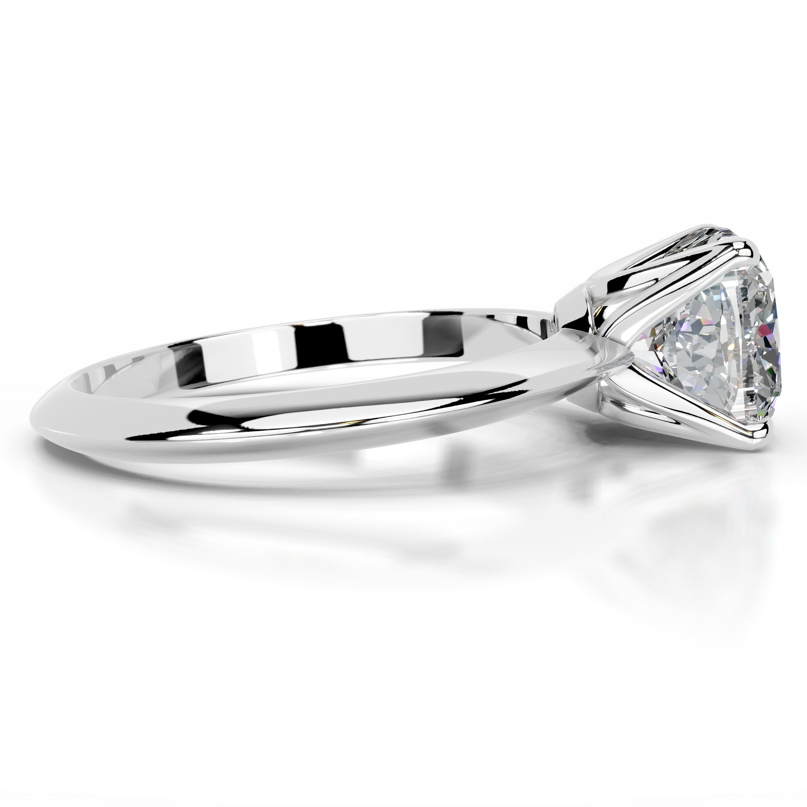 Evie Moissanite Ring - 14K White Gold