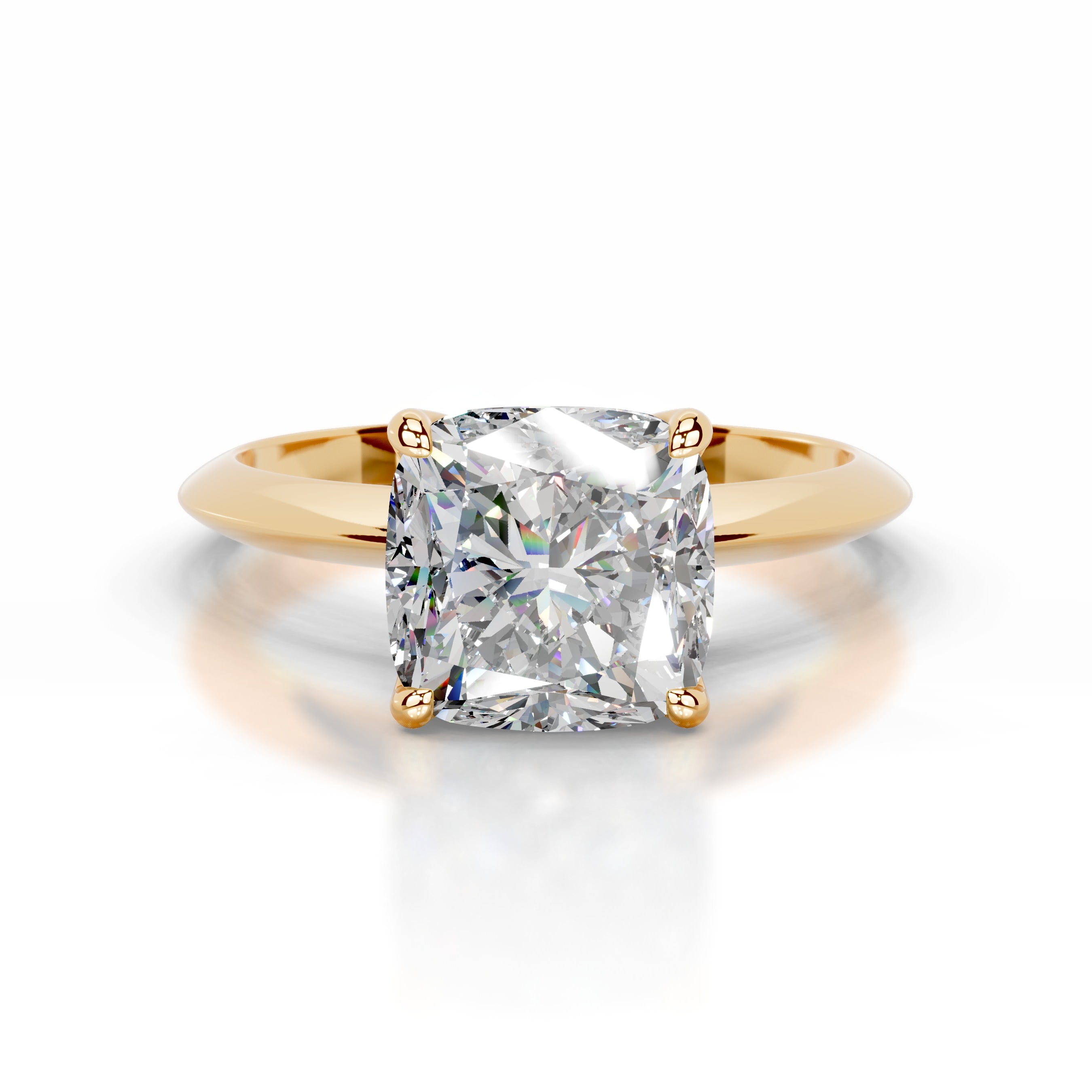 Evie Moissanite Ring - 18K Yellow Gold